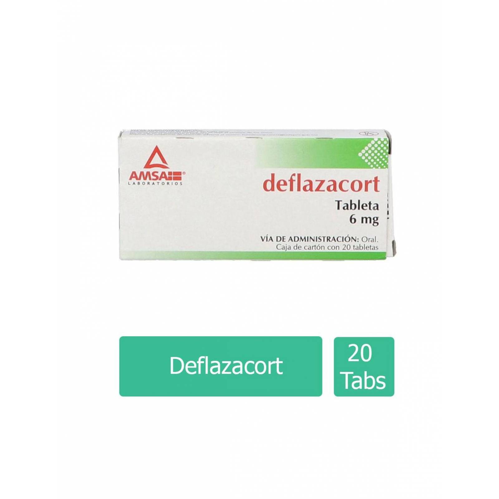 Deflazacort 6 mg Caja Con 20 Tabletas 