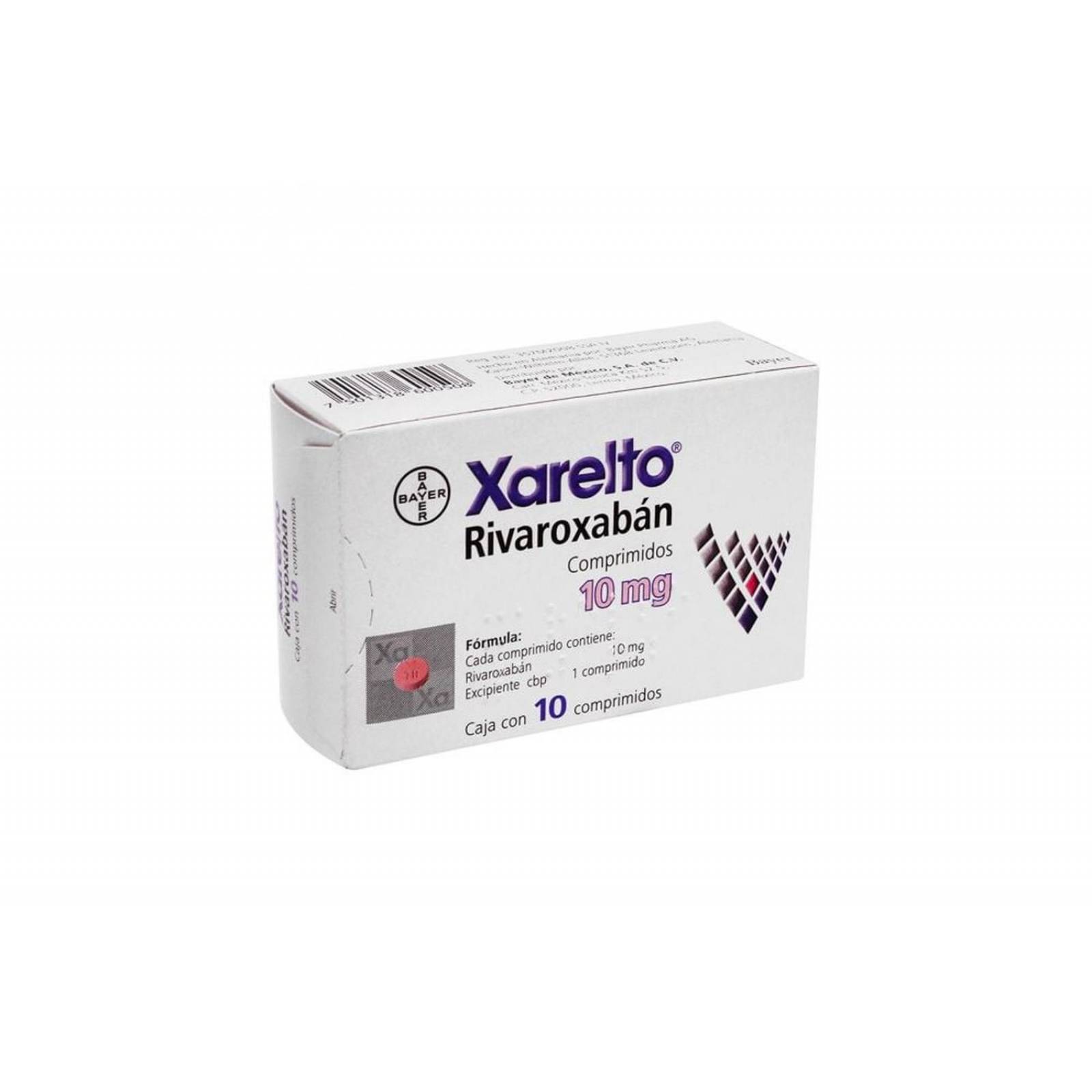 Xarelto 10 mg Caja con 10 Comprimidos - RX 