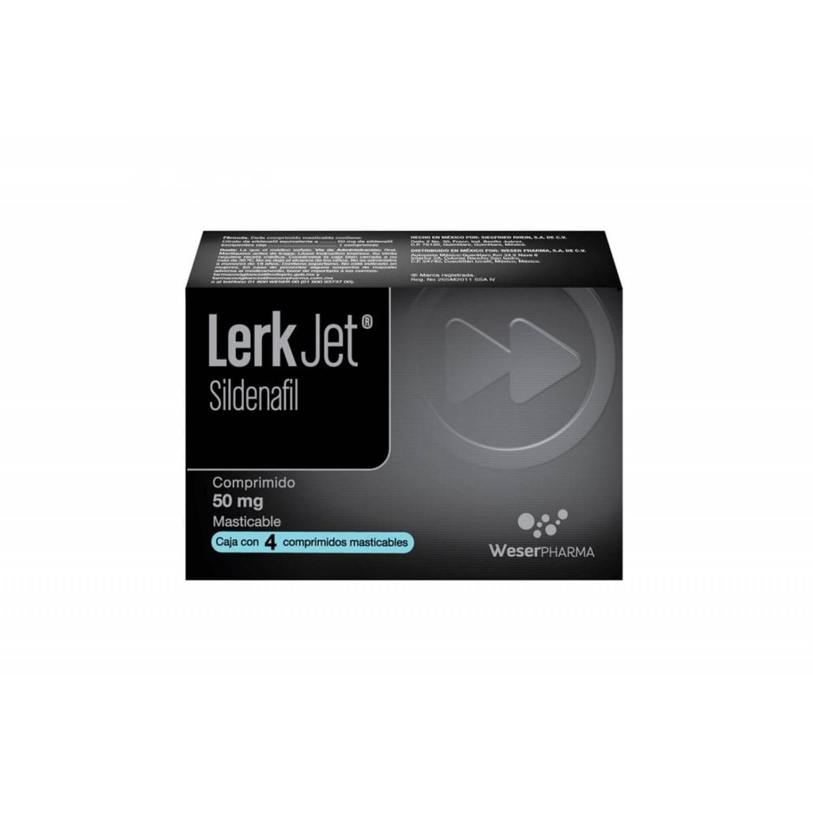 Lerk Jet 50 mg Caja Con 4 Comprimidos 
