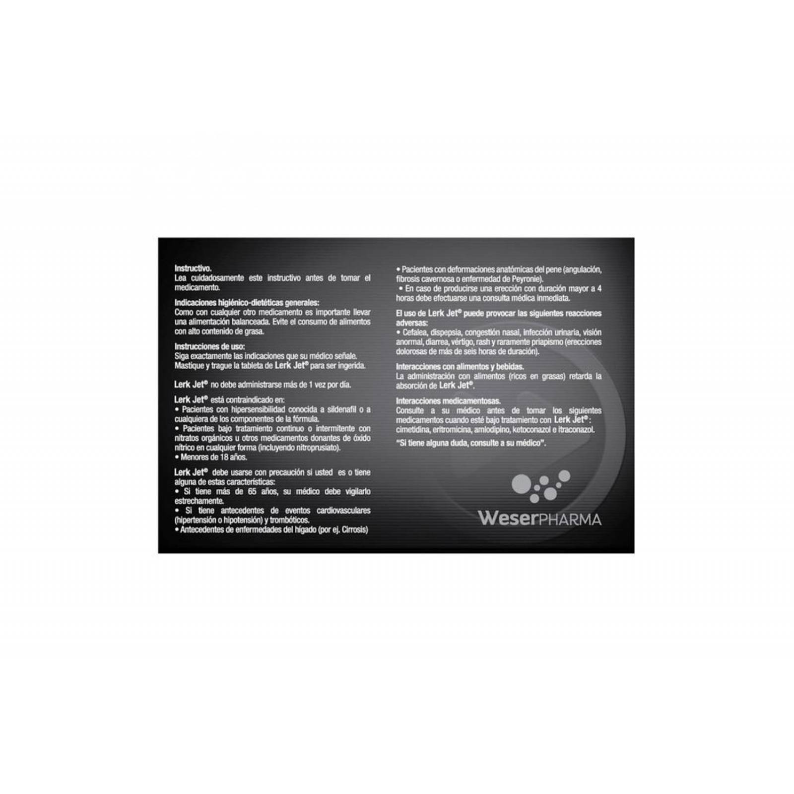 Lerk Jet 50 mg Caja Con 4 Comprimidos 