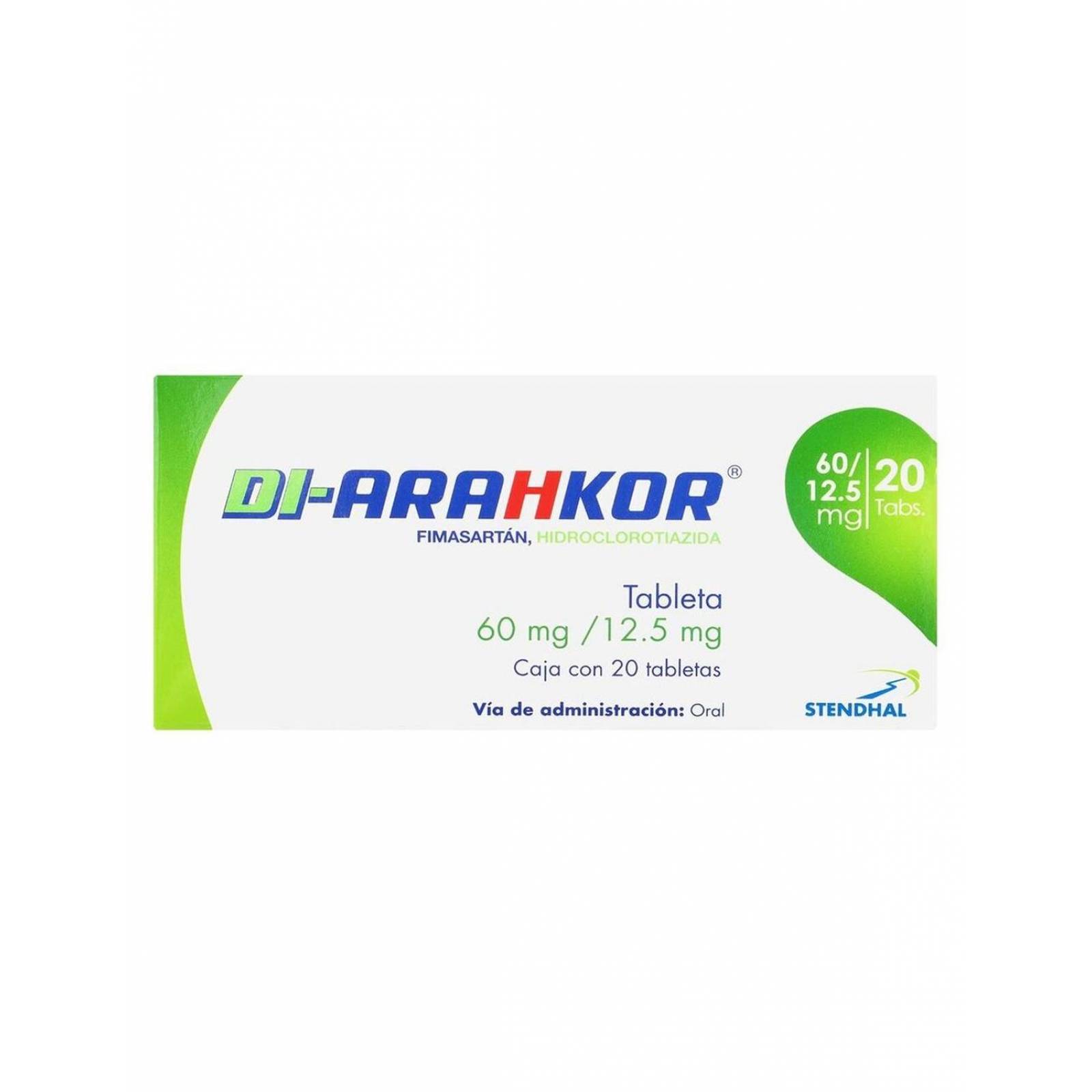 Di Arahkor 60 mg/12.5 mg Caja Con 20 Tabletas 