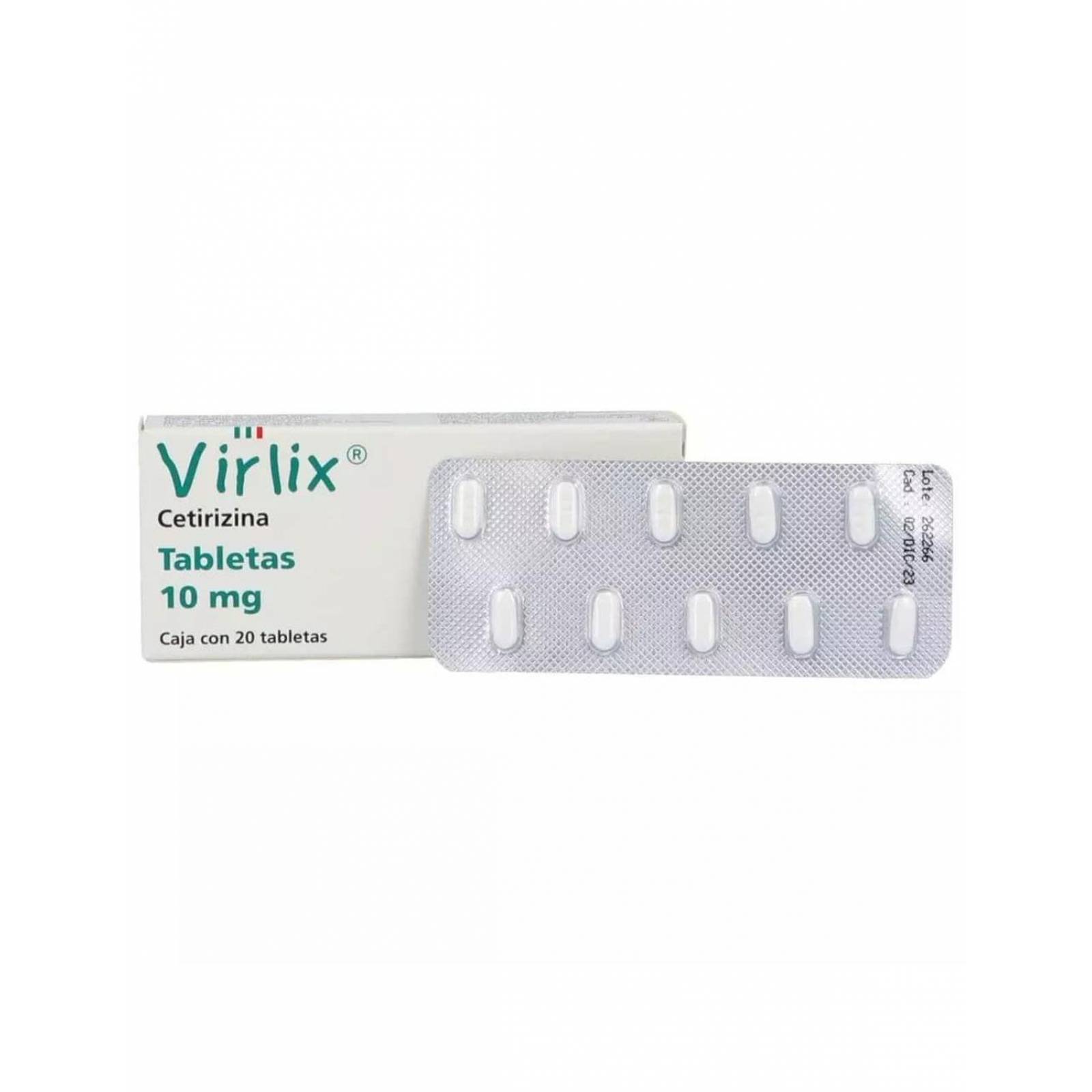 Virlix 10 mg Con 20 Tabletas 