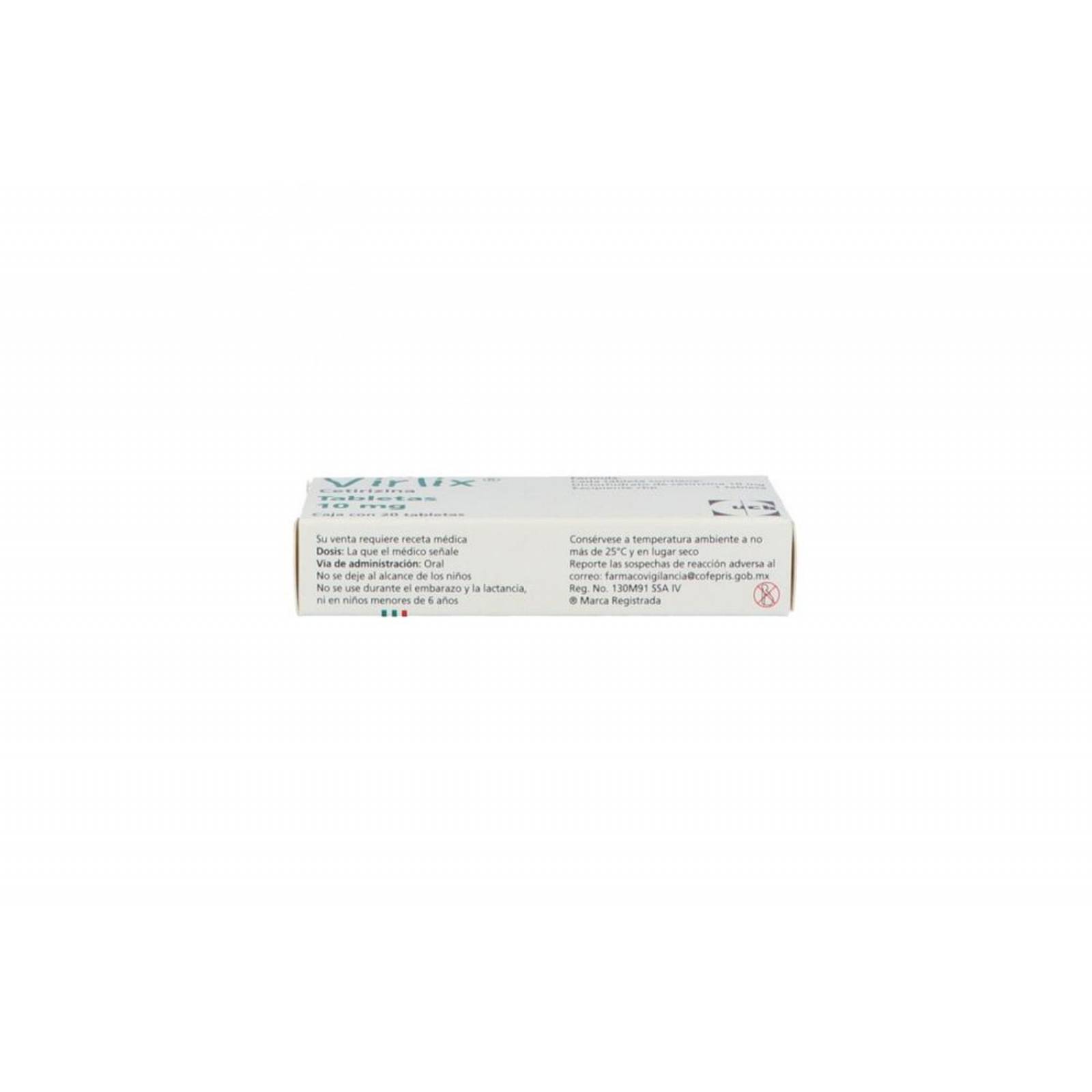 Virlix 10 mg Con 20 Tabletas 
