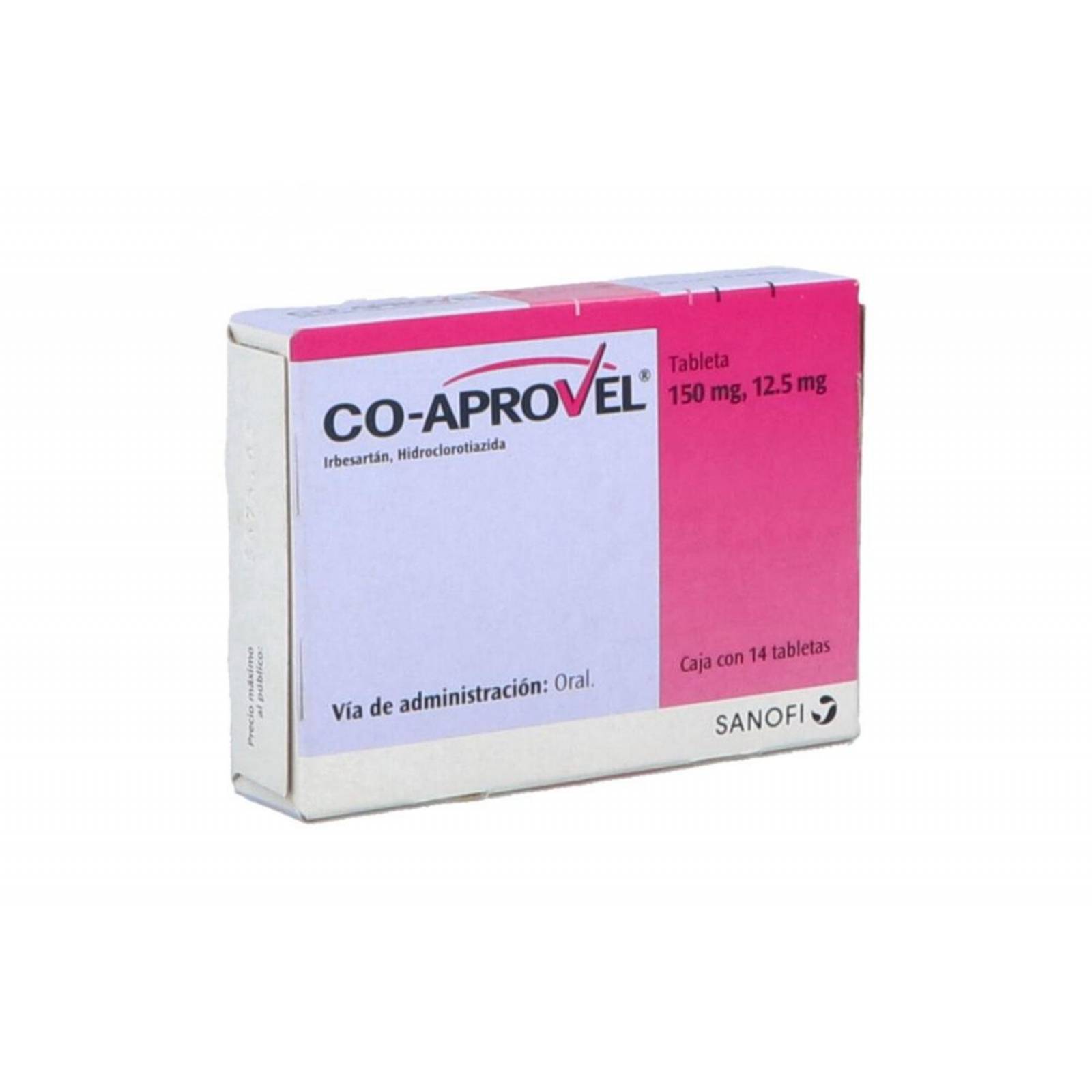 CoAprovel 150 mg / 12.5 mg Caja Con 14 Tabletas 