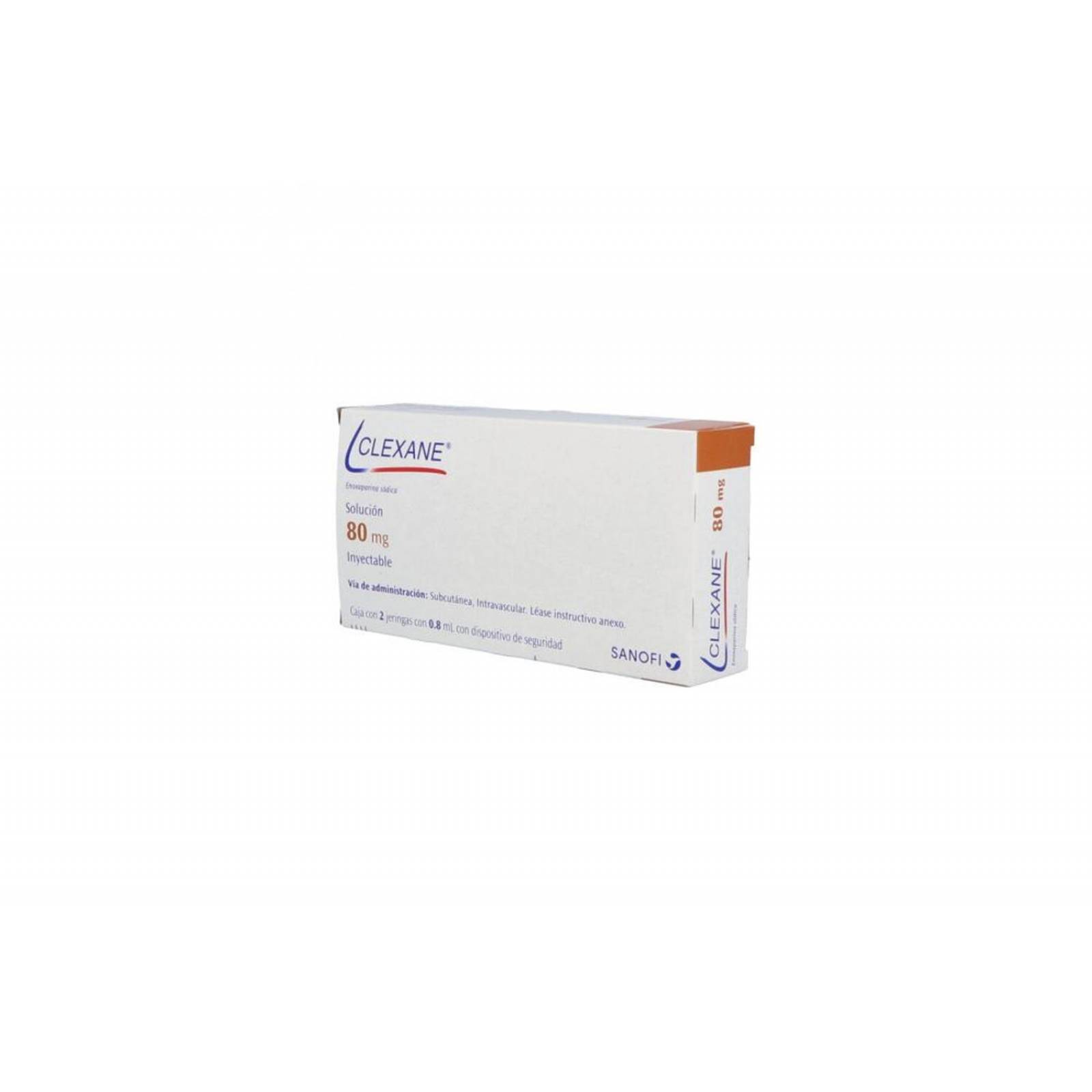 Clexane 80 mg Solución Caja Con 2 Jeringas Con 0.8 mL - RX 