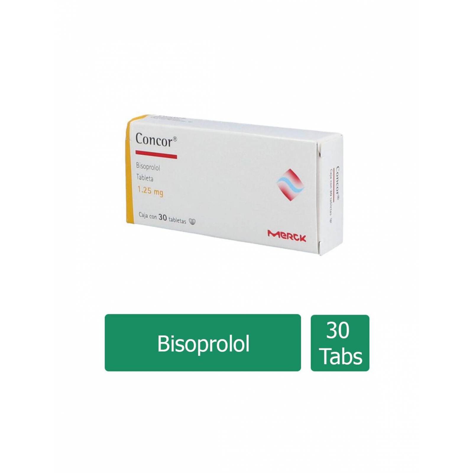Concor 1.25 mg Caja Con 30 Grageas 