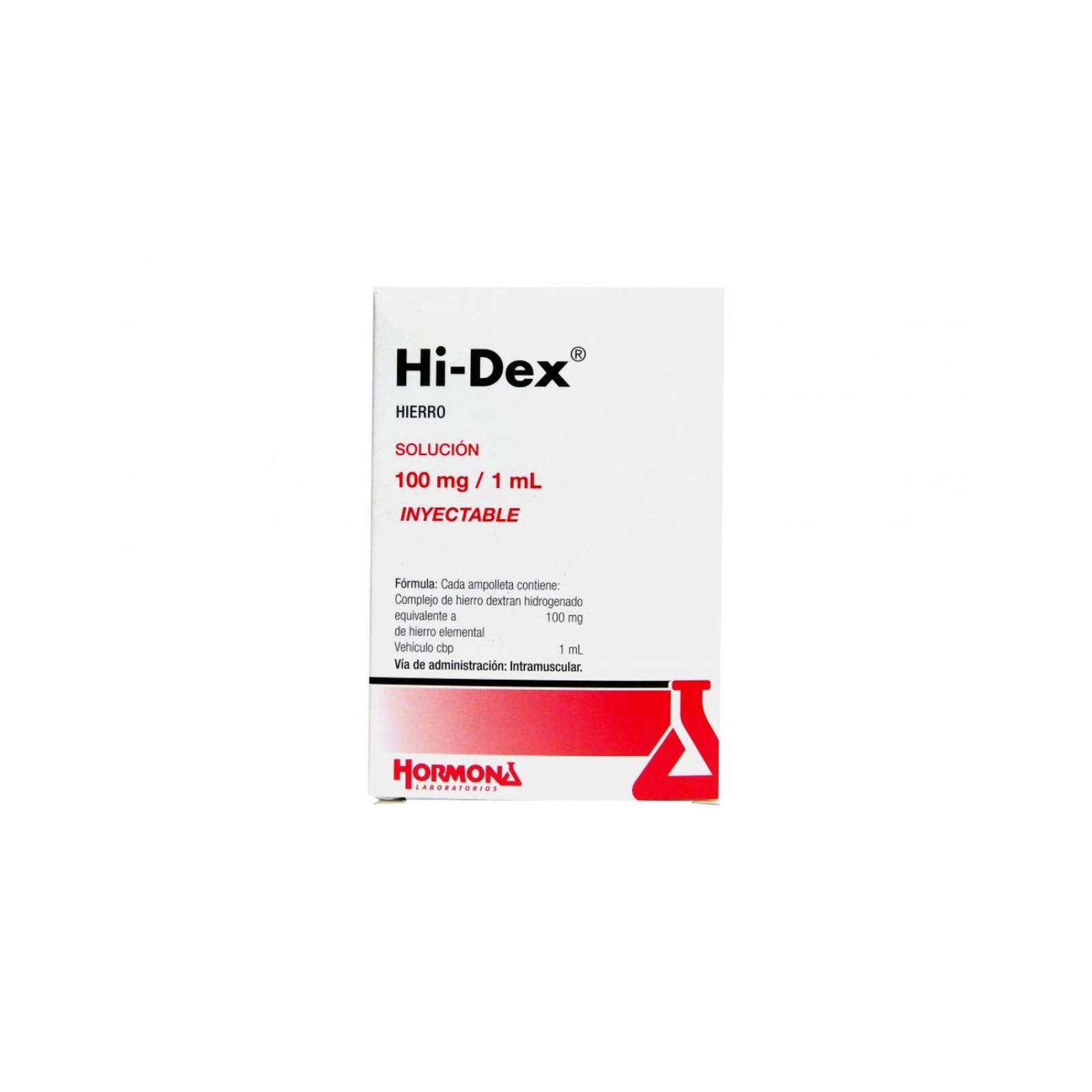 Hi-Dex 100 mg Solución Inyectable IM Caja Con 3 Ampolletas 