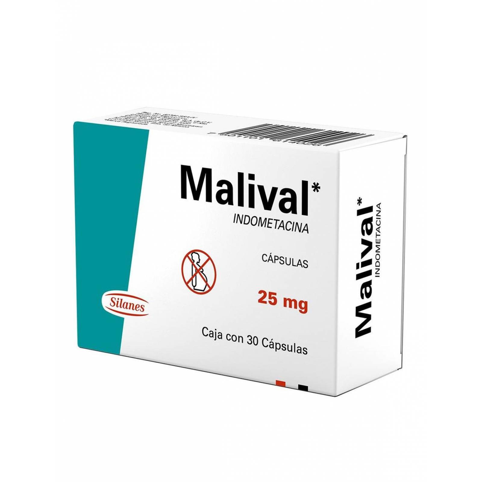 Malival 25 mg Caja Con 30 Cápsulas 