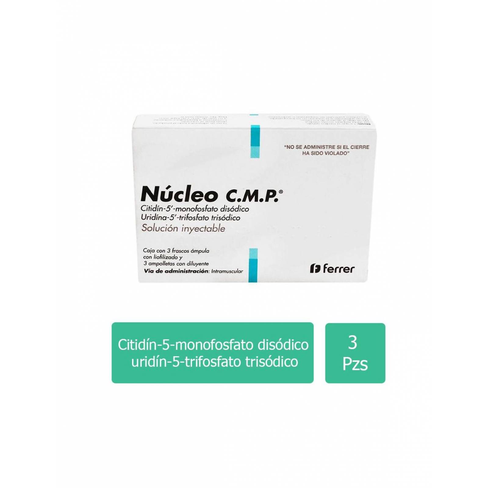 Núcleo C.M.P Caja Con Con 3 Frascos Ámpula 