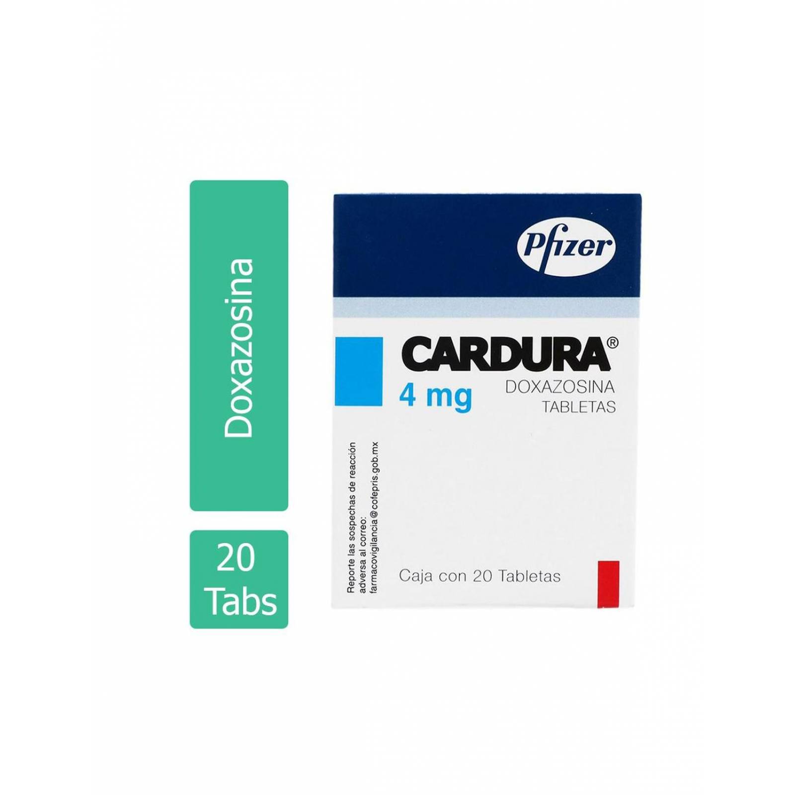 Cardura 4 Mg Caja Con 20 Tabletas 