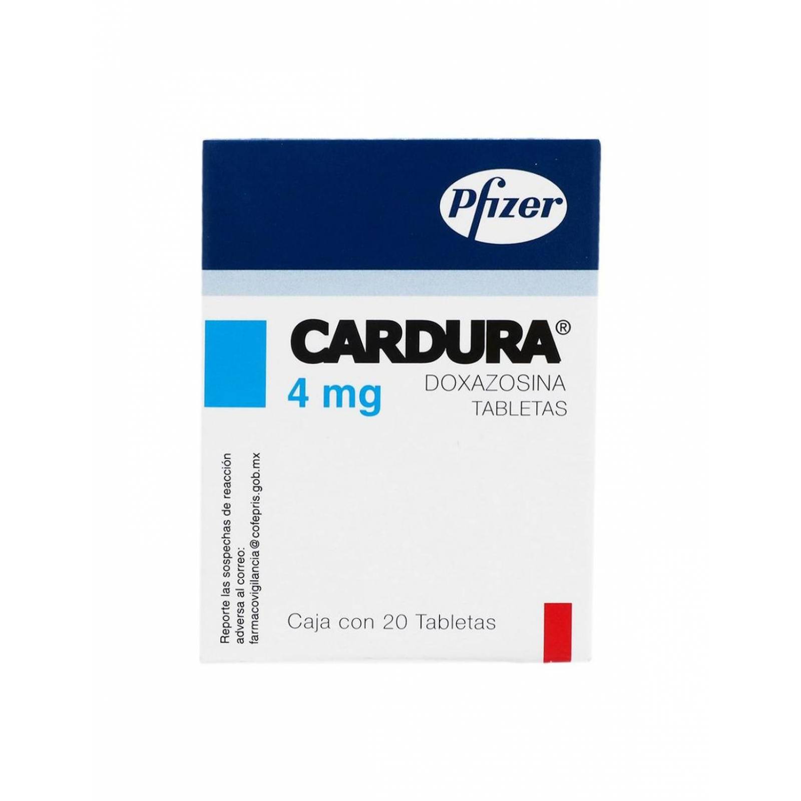 Cardura 4 Mg Caja Con 20 Tabletas 