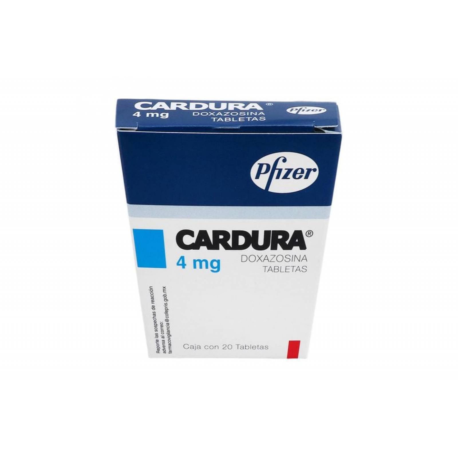 Cardura 4 Mg Caja Con 20 Tabletas 