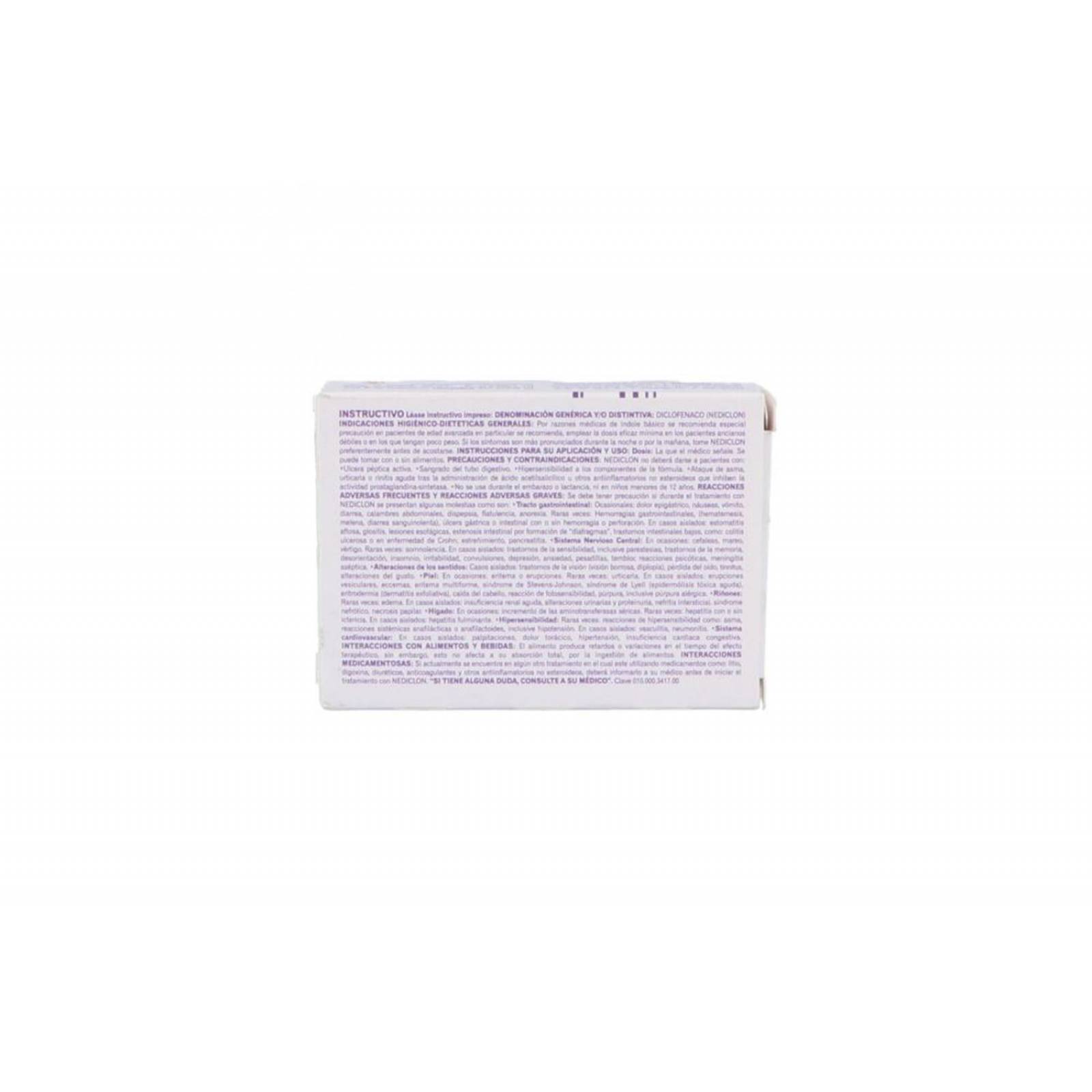Nediclon 100 mg Caja Con 20 Tabletas 