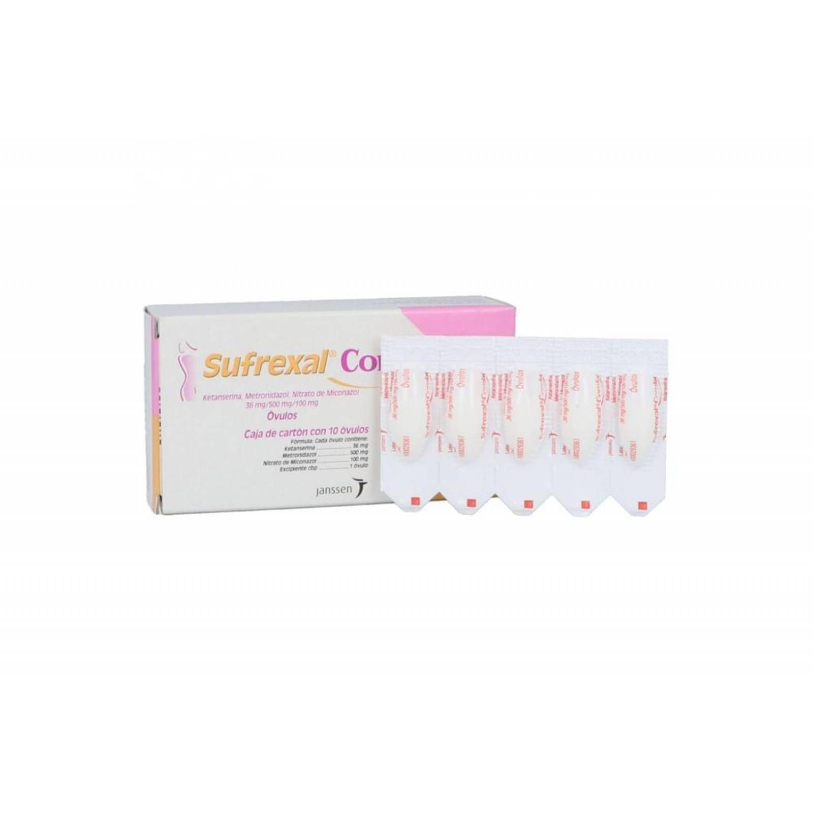 Sufrexal Combi 36 mg / 500 mg / 100 mg Caja Con 10 Óvulos 