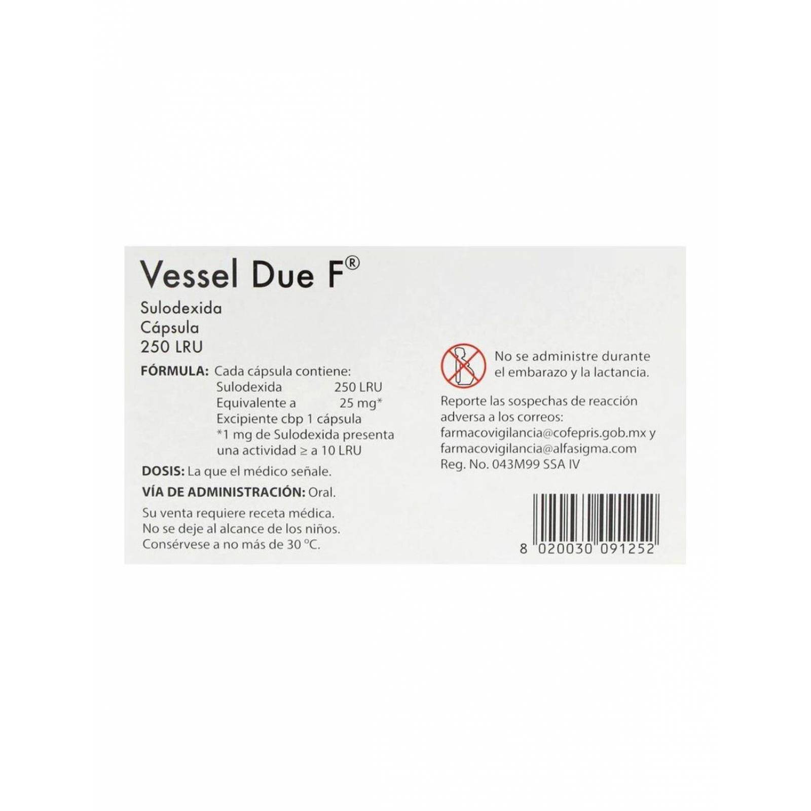 Vessel Due F 250 LRU Caja Con 50 Cápsulas - RX 