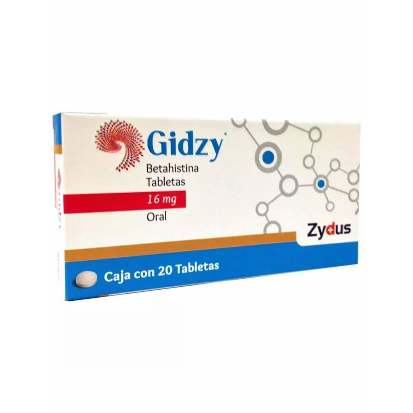 Gidzy 16 mg Caja Con 20 Tabletas 