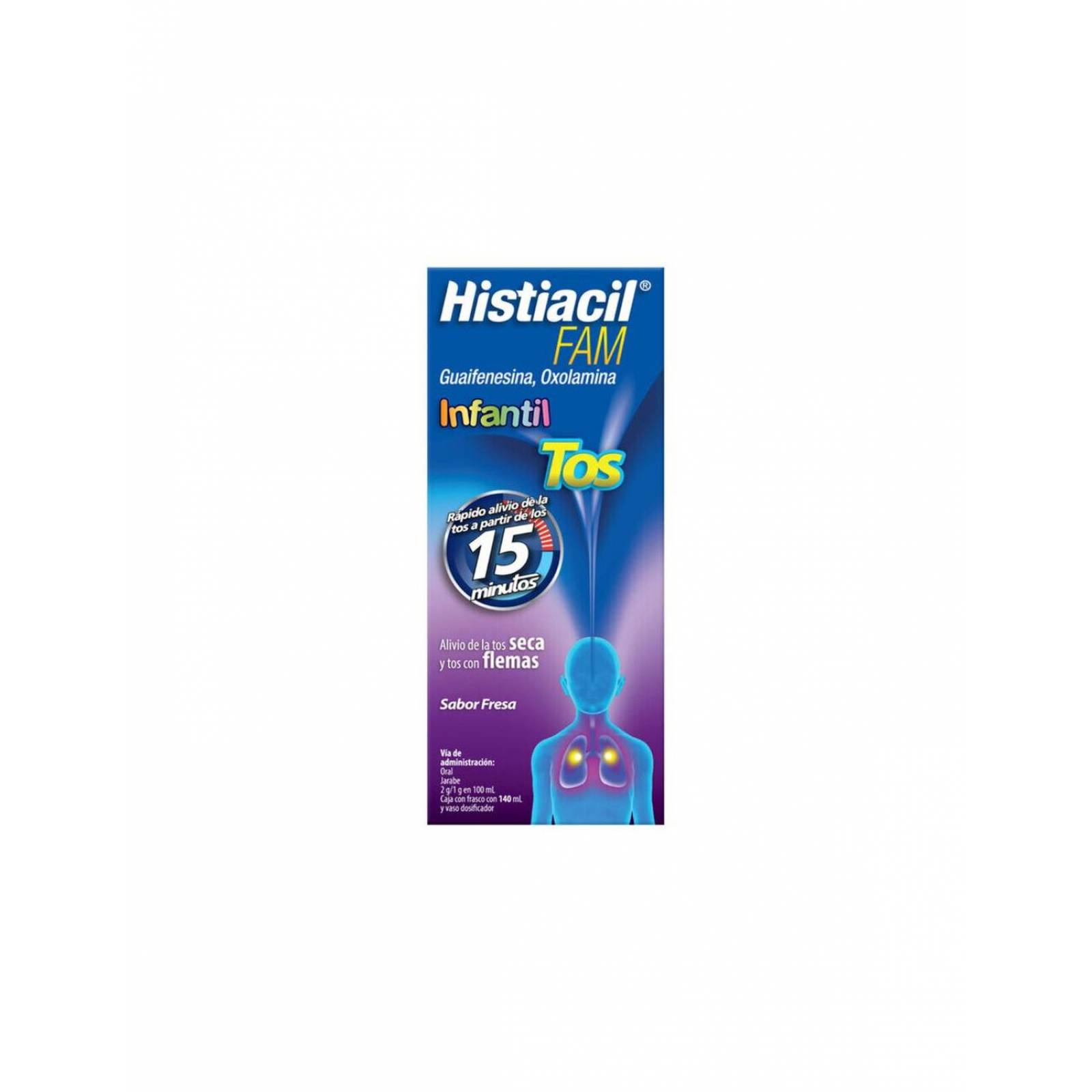 Histiacil Fam Jarabe Infantil Sabor Fresa 140 mL 