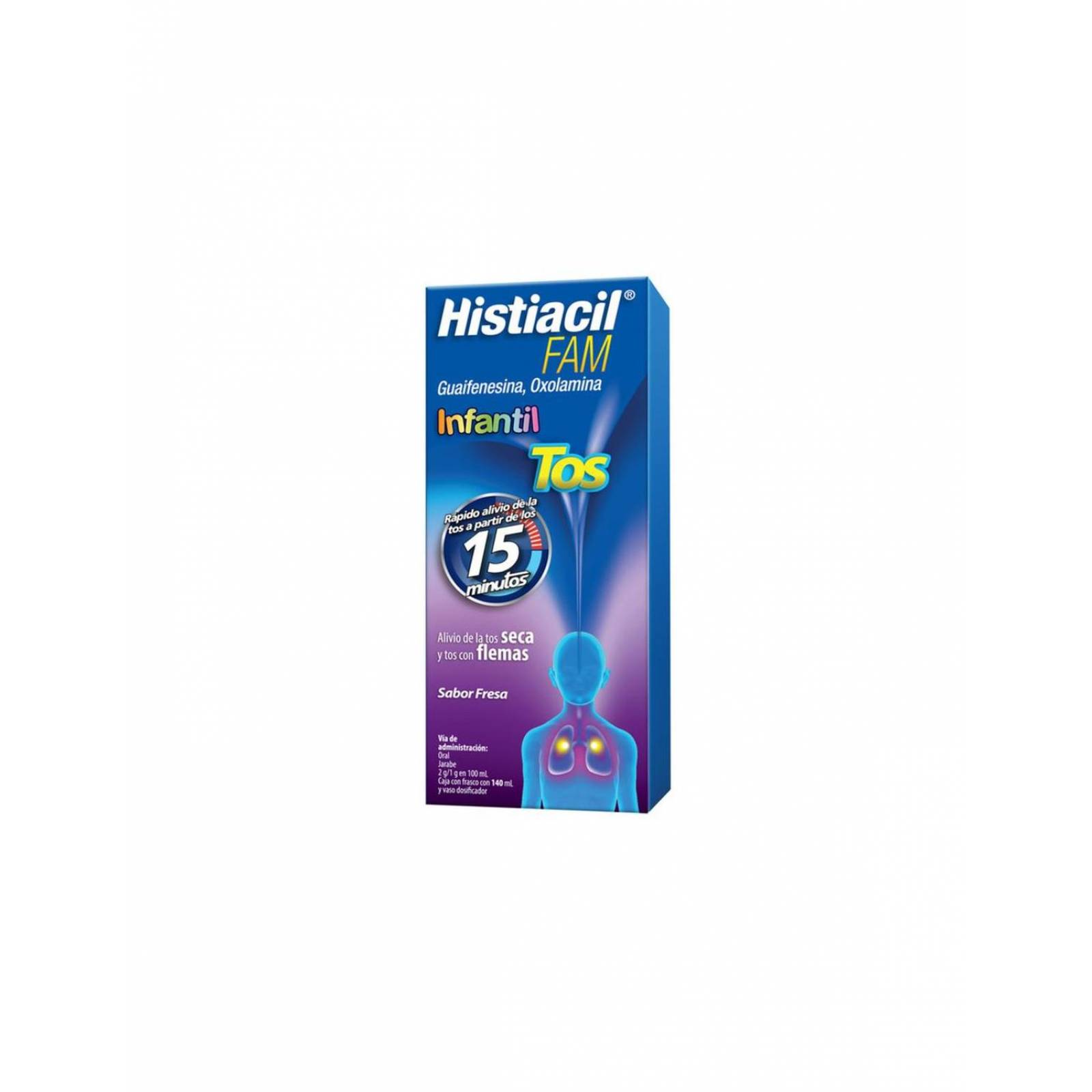 Histiacil Fam Jarabe Infantil Sabor Fresa 140 mL 