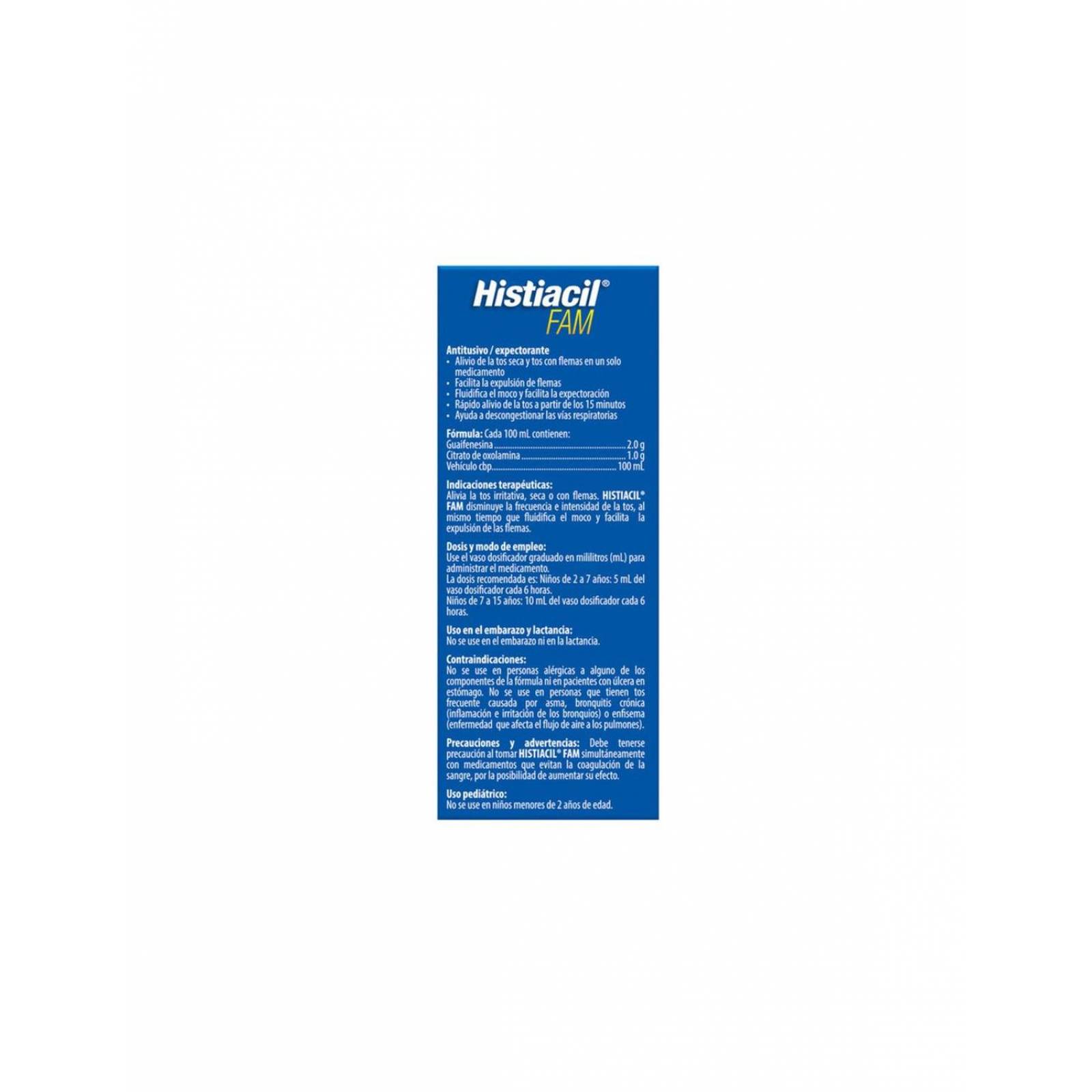 Histiacil Fam Jarabe Infantil Sabor Fresa 140 mL 