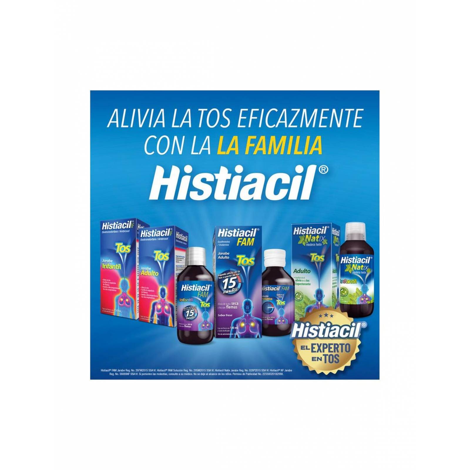 Histiacil Fam Jarabe Infantil Sabor Fresa 140 mL 