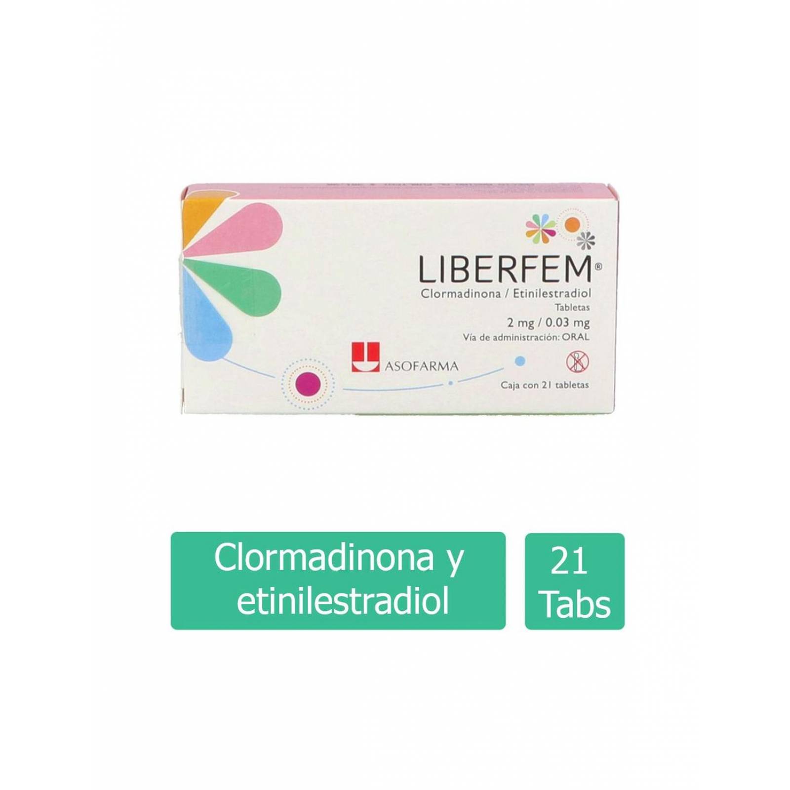 Liberfem 2 mg/0.03 mg Caja Con 21 Tabletas 