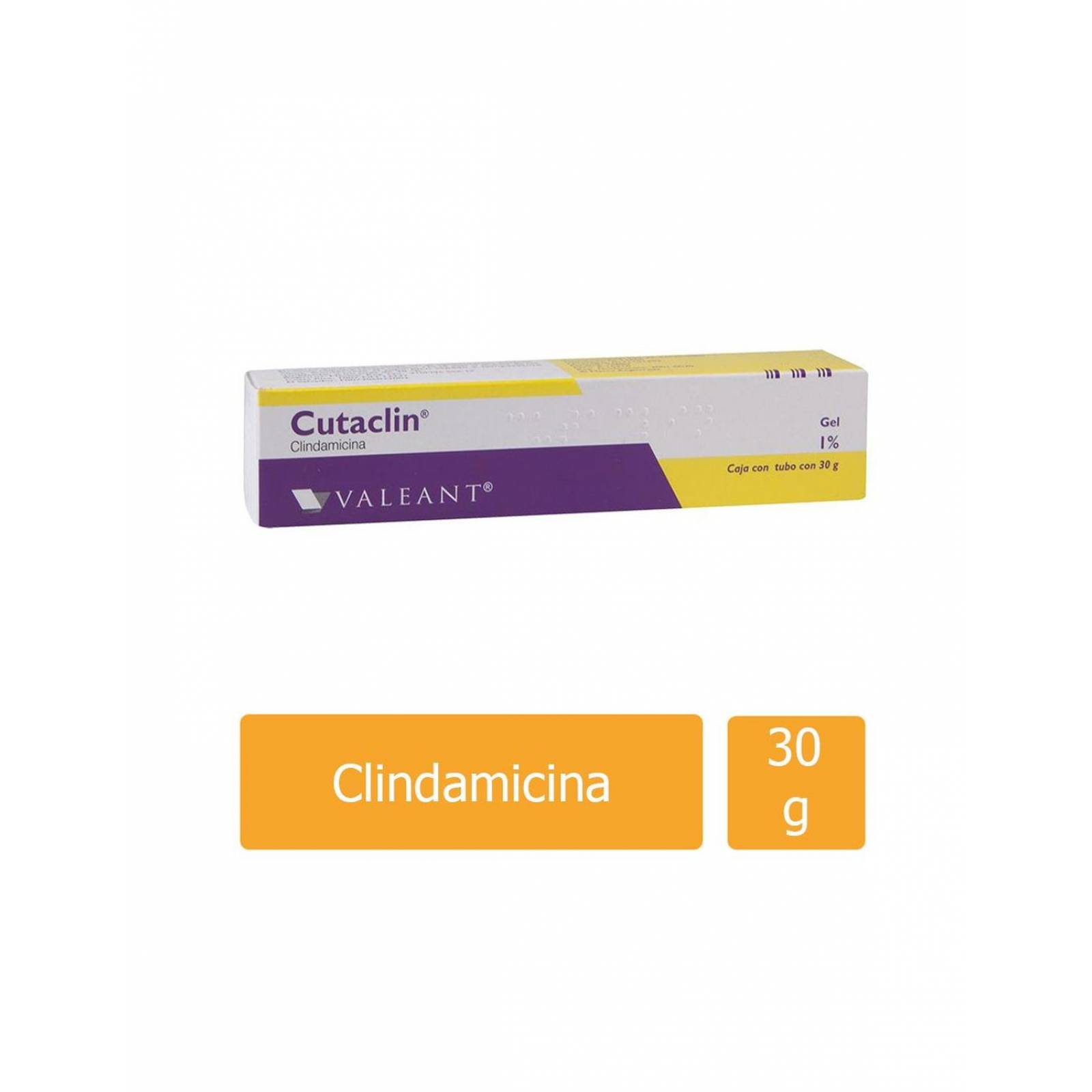 Cutaclin Gel 1% Caja Con Tubo Con 30 g 