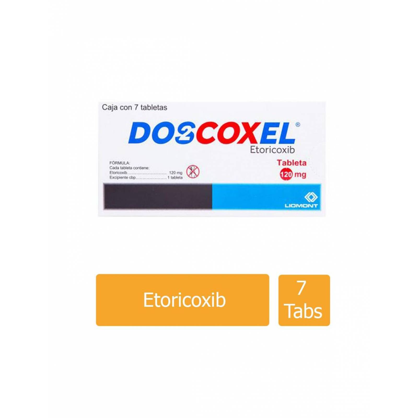Doscoxel 120 mg Caja Con 7 Tabletas 