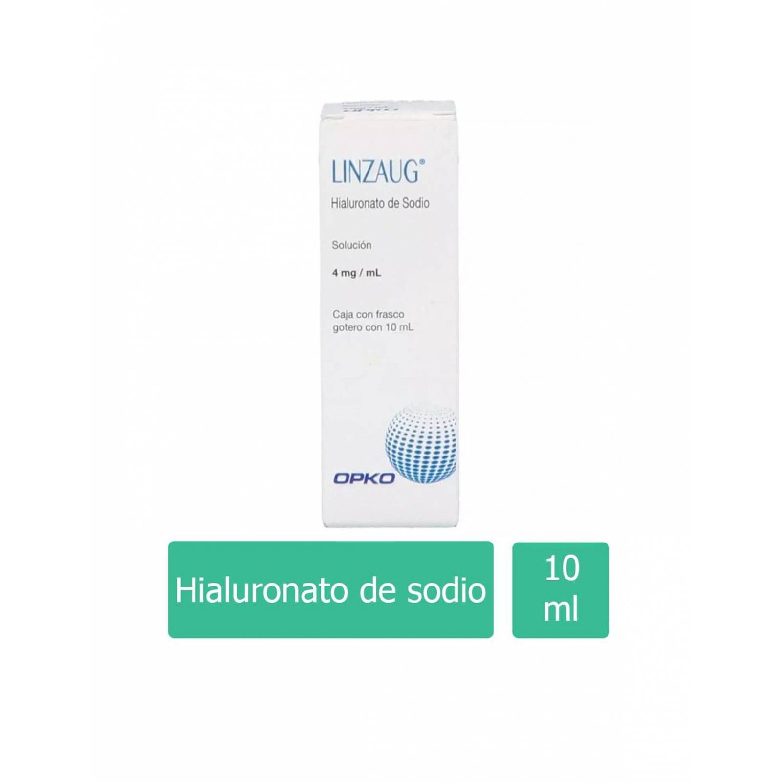 Linzaug Solución Oftálmica Caja Con Frasco Gotero Con 10 mL 