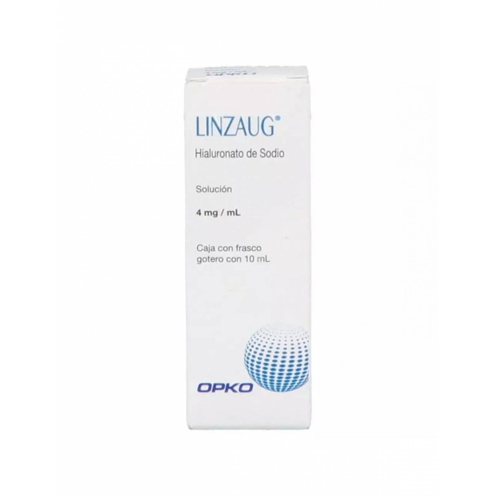 Linzaug Solución Oftálmica Caja Con Frasco Gotero Con 10 mL 