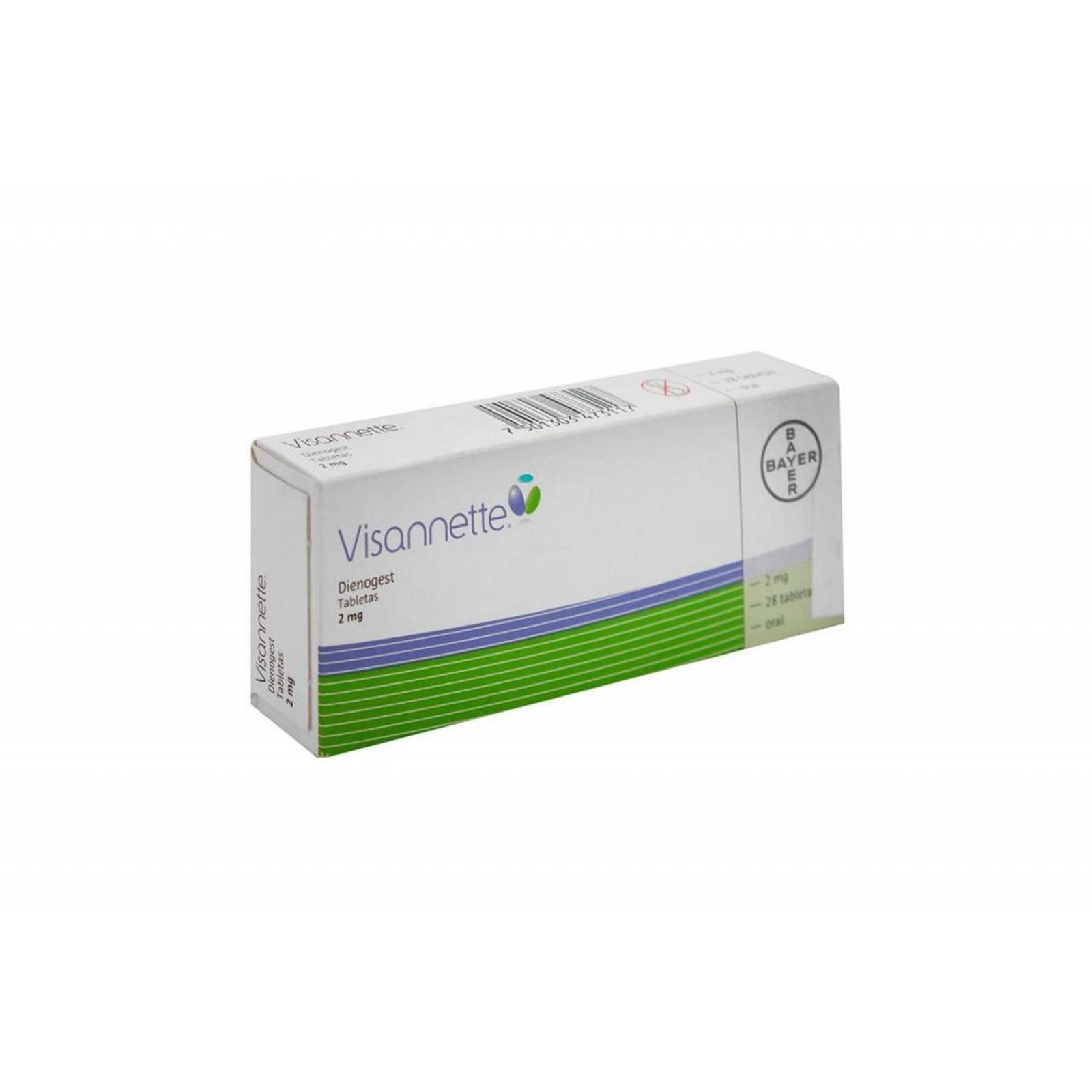 Visannette Bayer 2 mg Caja Con 28 Tabletas 