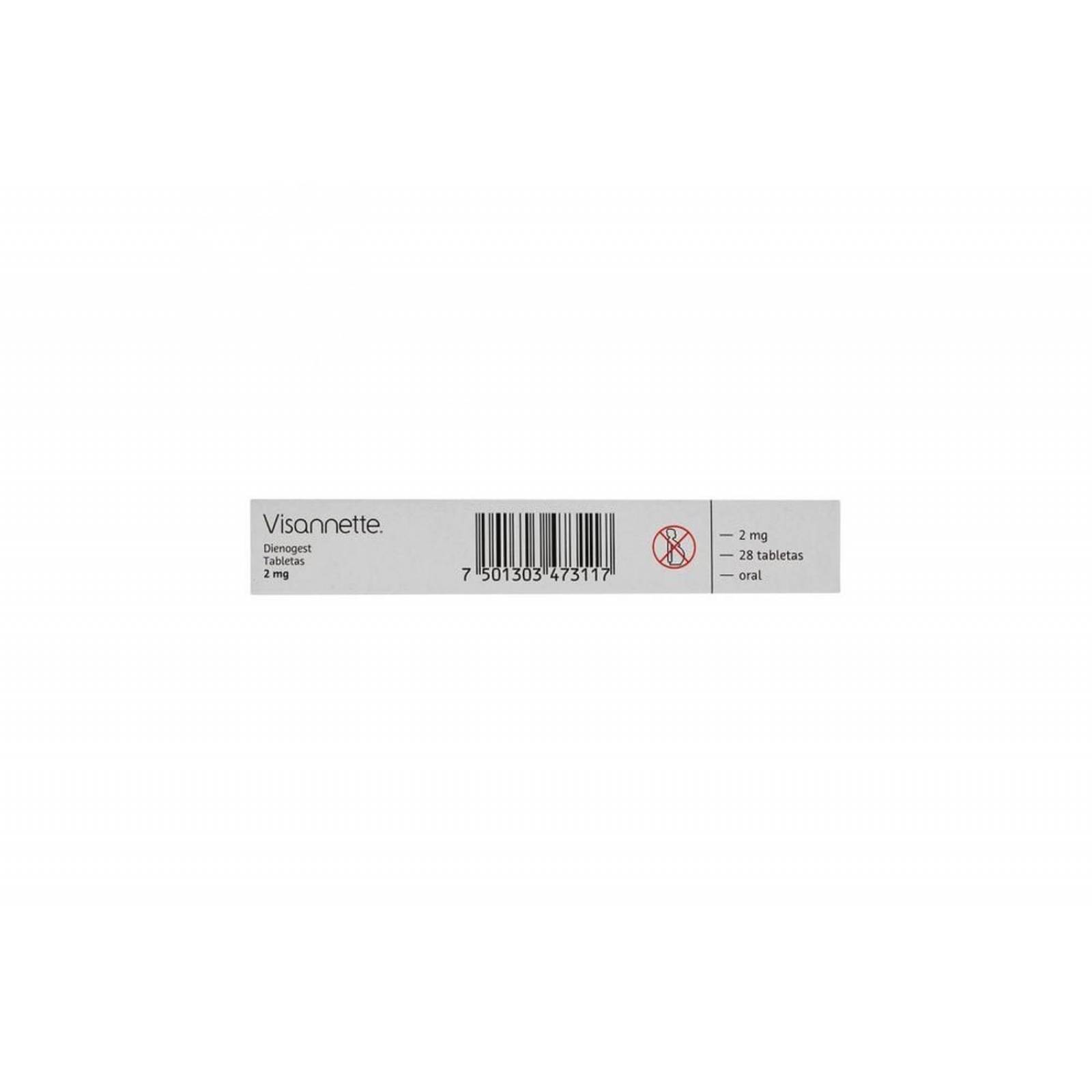 Visannette Bayer 2 mg Caja Con 28 Tabletas 