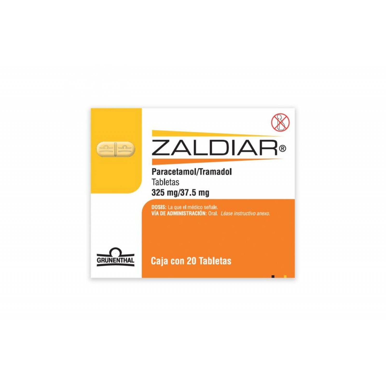 Zaldiar 325 mg/37.5 mg Caja Con 20 Tabletas 