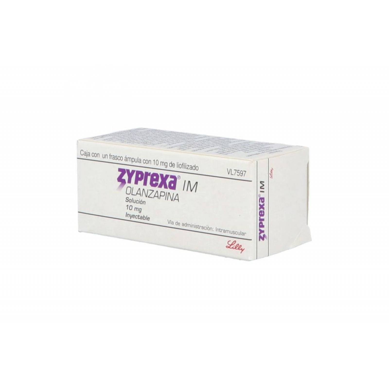 Zyprexa IM 10 mg Caja Con Un Frasco Ámpula De Liofilizado 