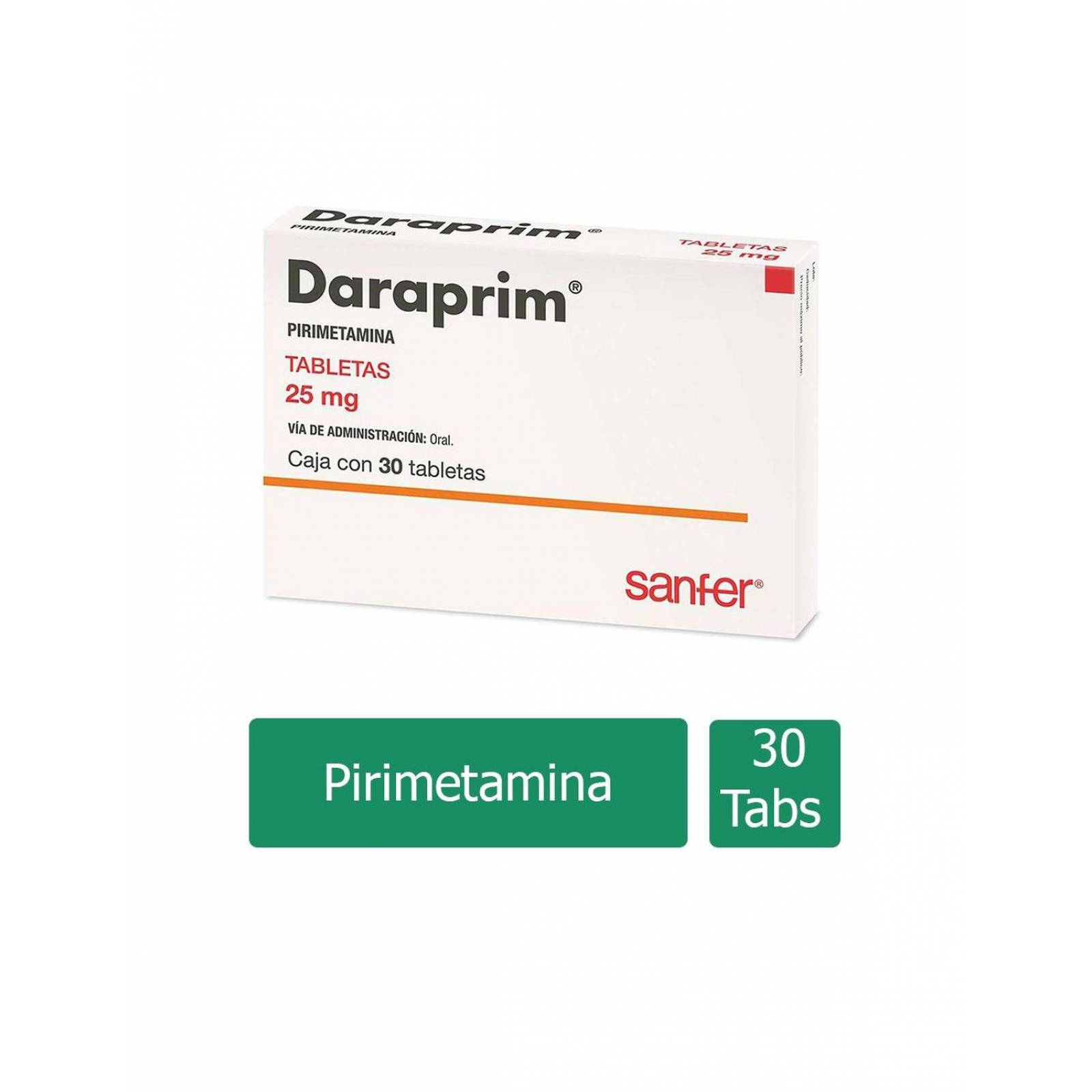 Daraprim 25mg Caja Con 30 Tabletas