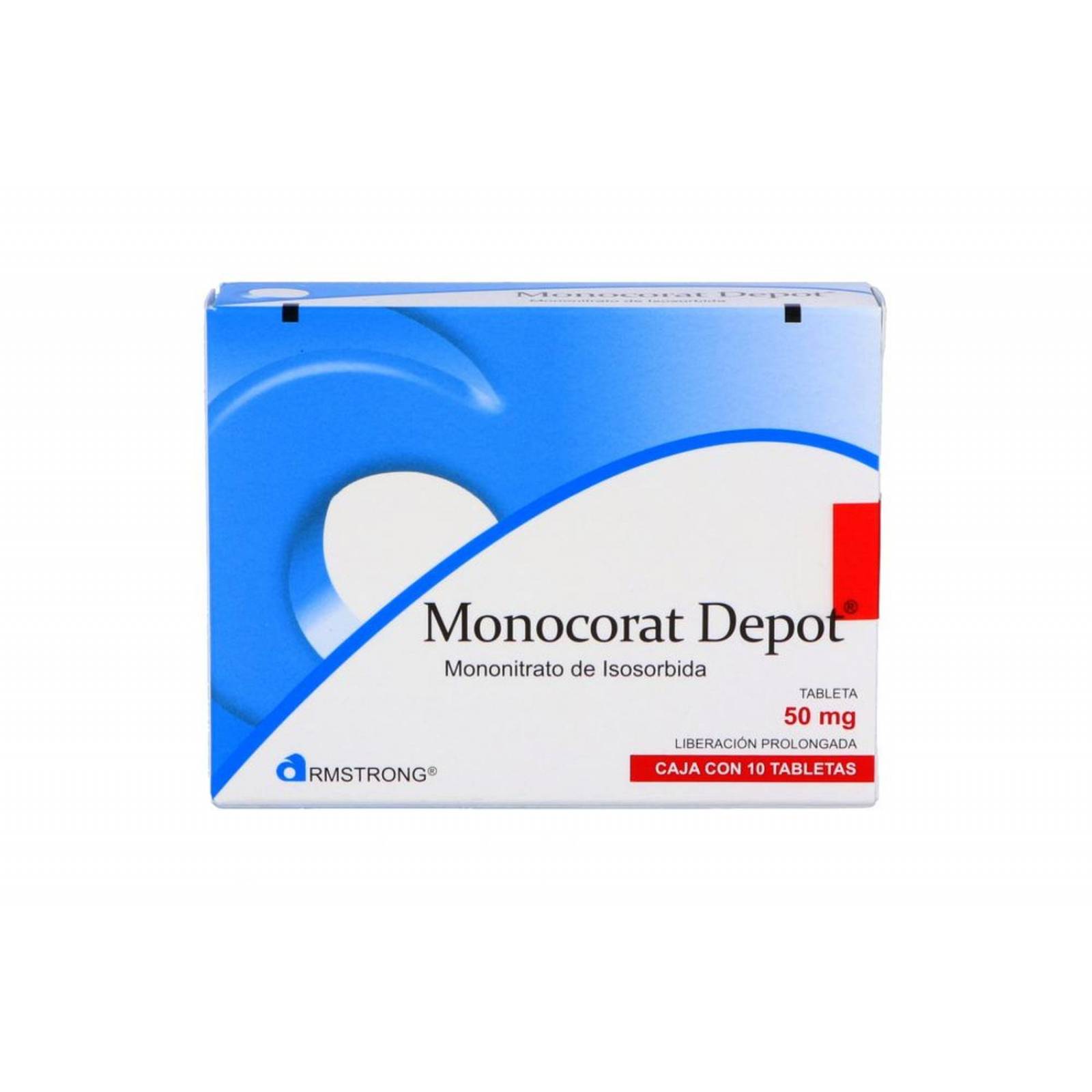 Monocorat Depot 50 mg Caja Con 10 Tabletas 