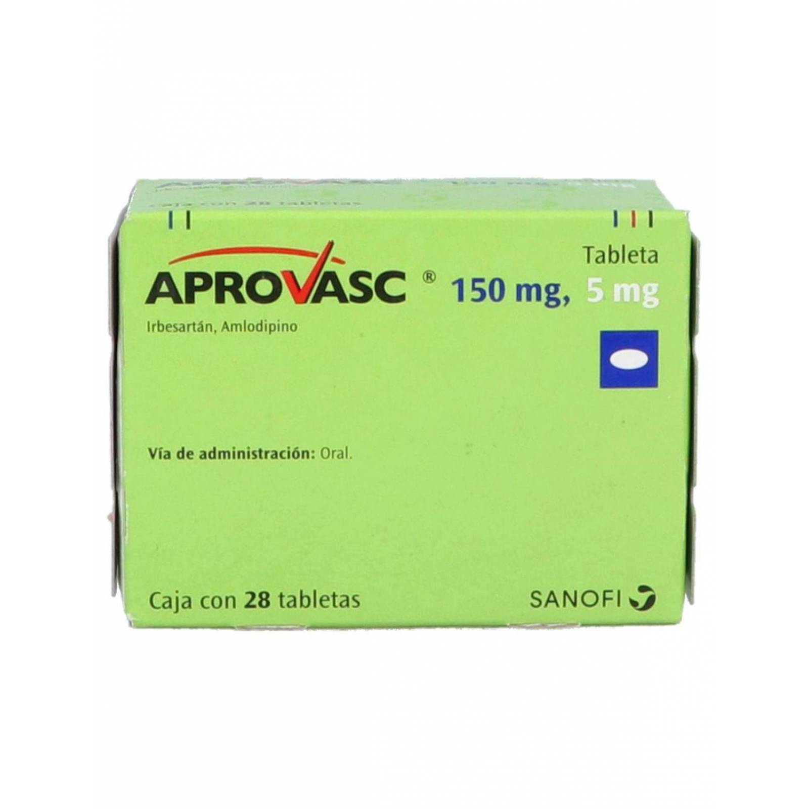 Aprovasc 150 mg / 5 mg Caja Con 28 Tabletas 