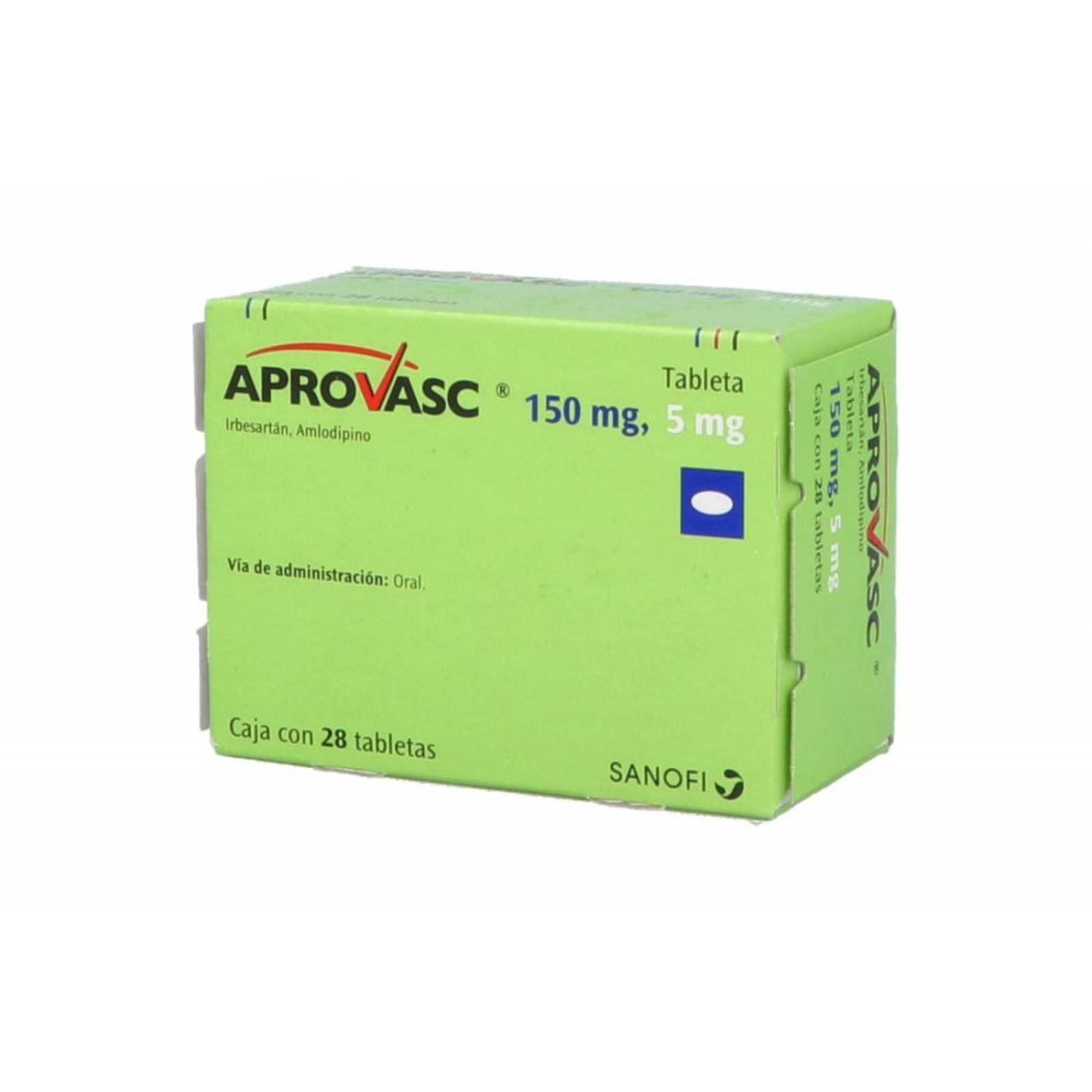 Aprovasc 150 mg / 5 mg Caja Con 28 Tabletas 