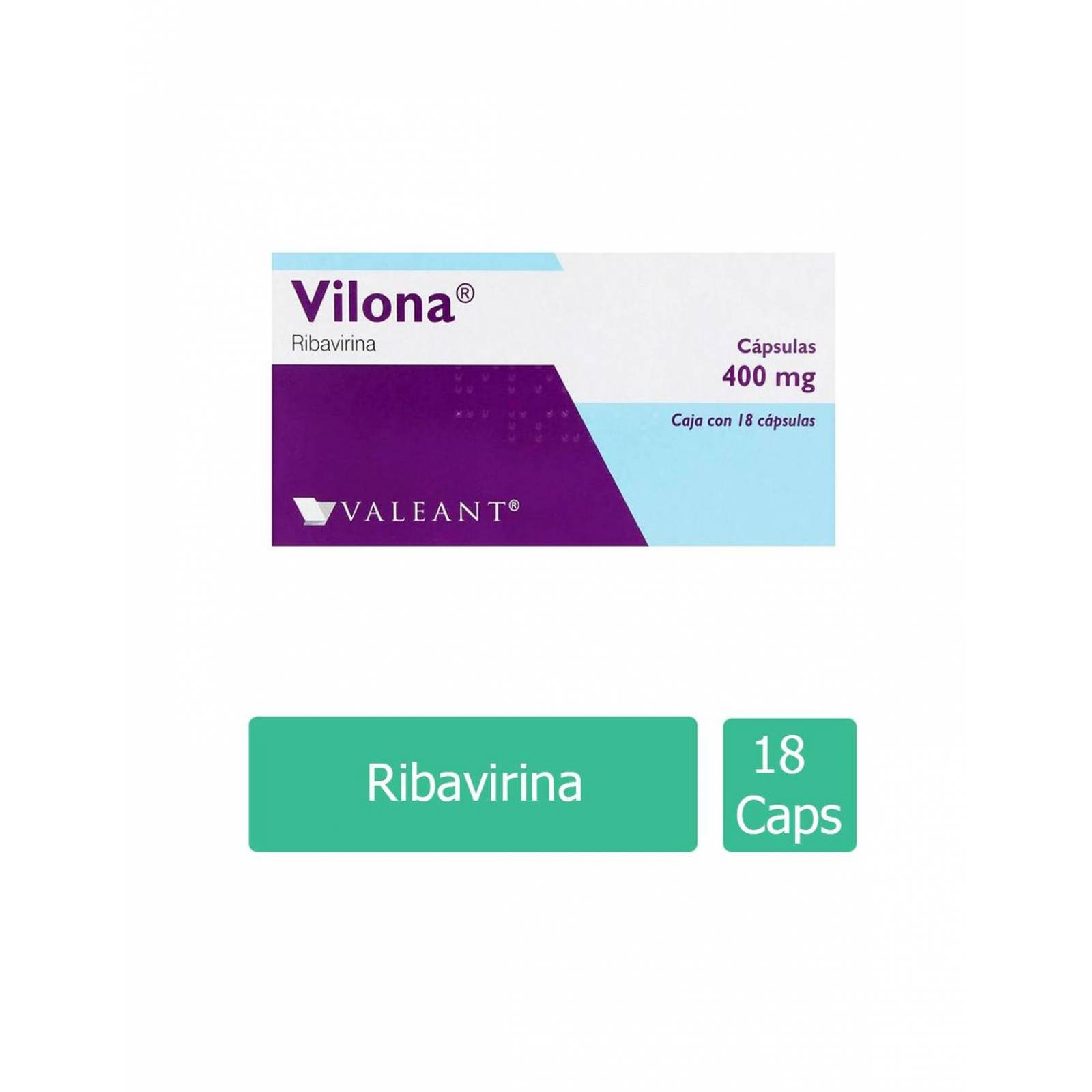 Vilona 400 mg Caja Con 18 Cápsulas 