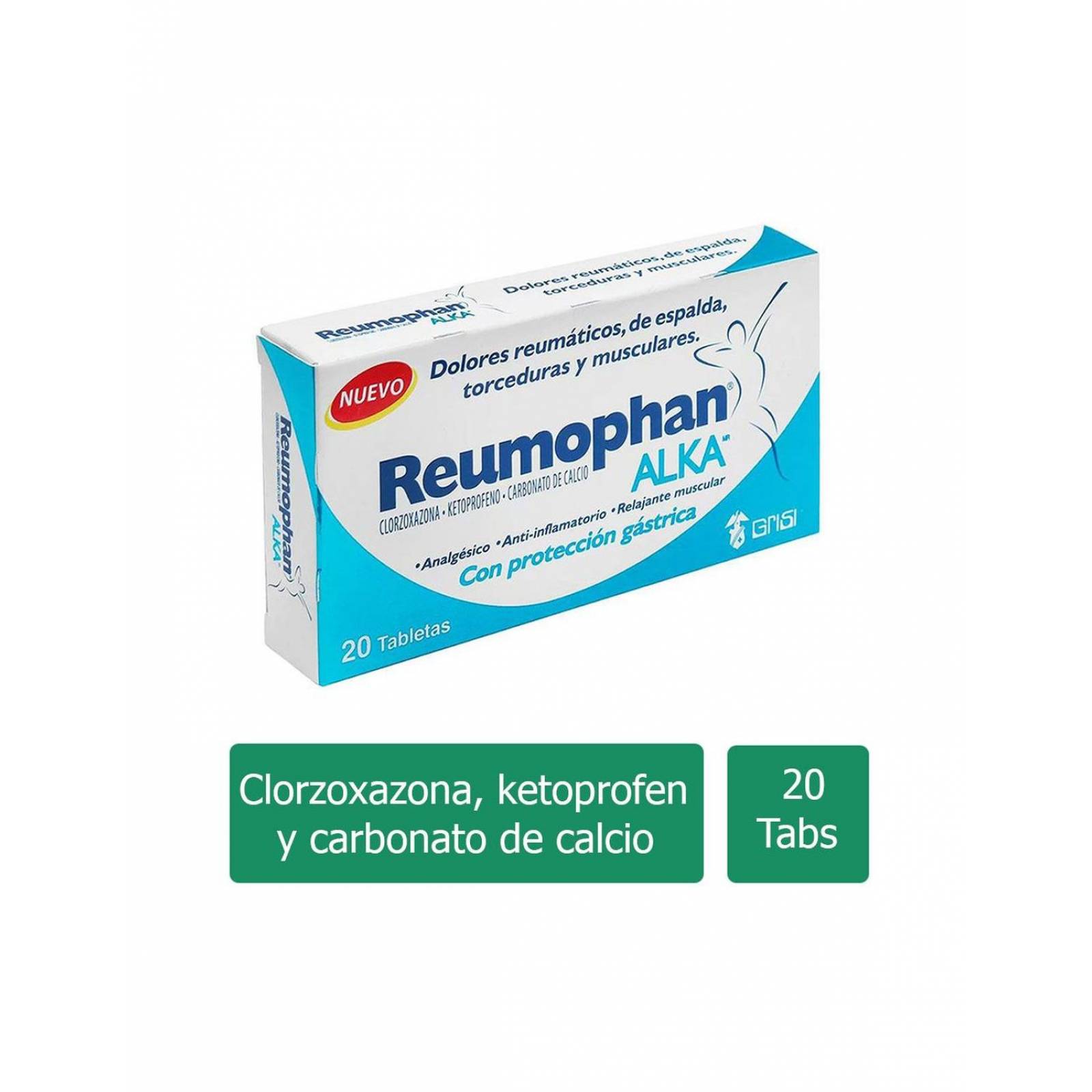 Reumophan Alka 125/25/725 mg Caja con 20 tabletas 