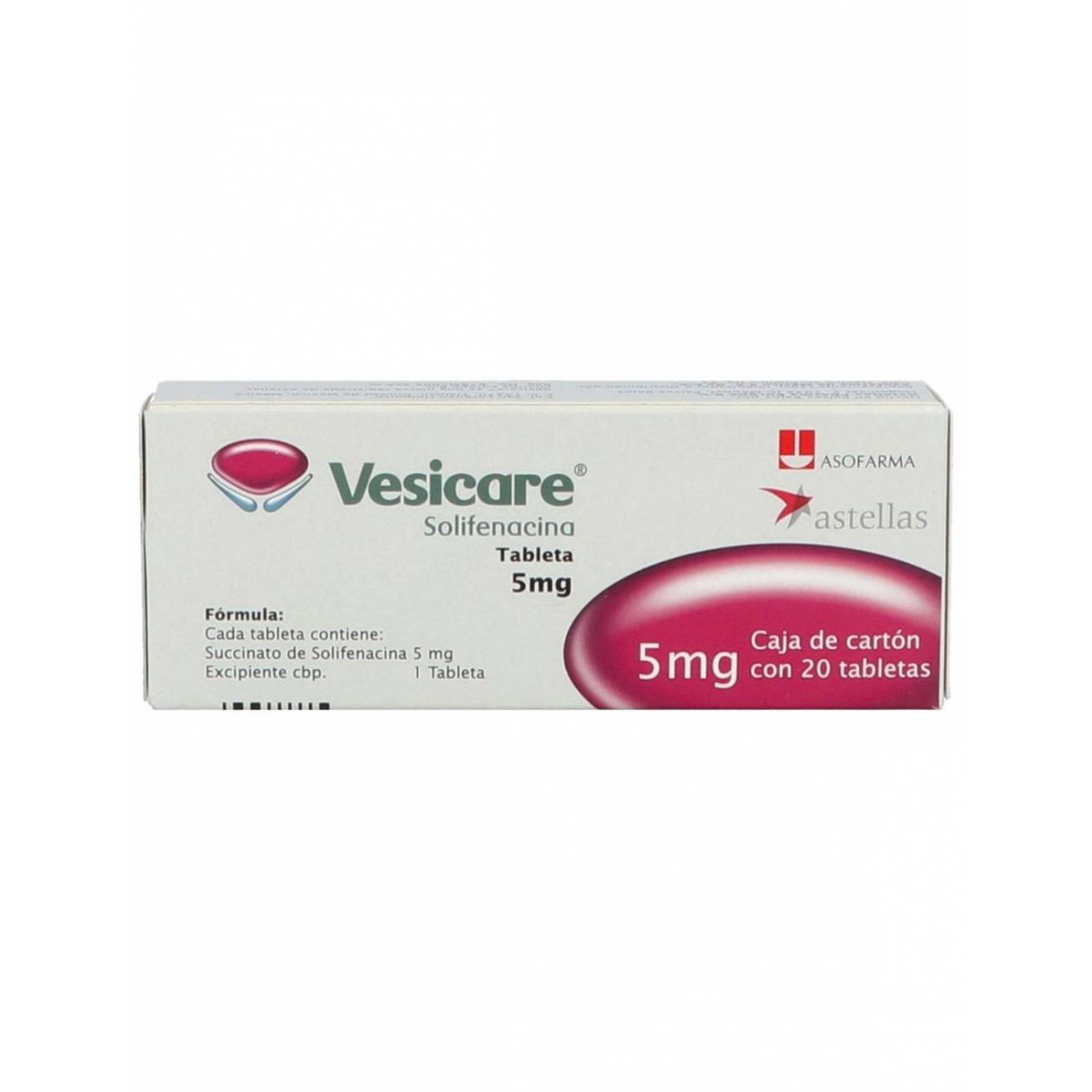 Vesicare 5 mg Caja Con 20 Tabletas 
