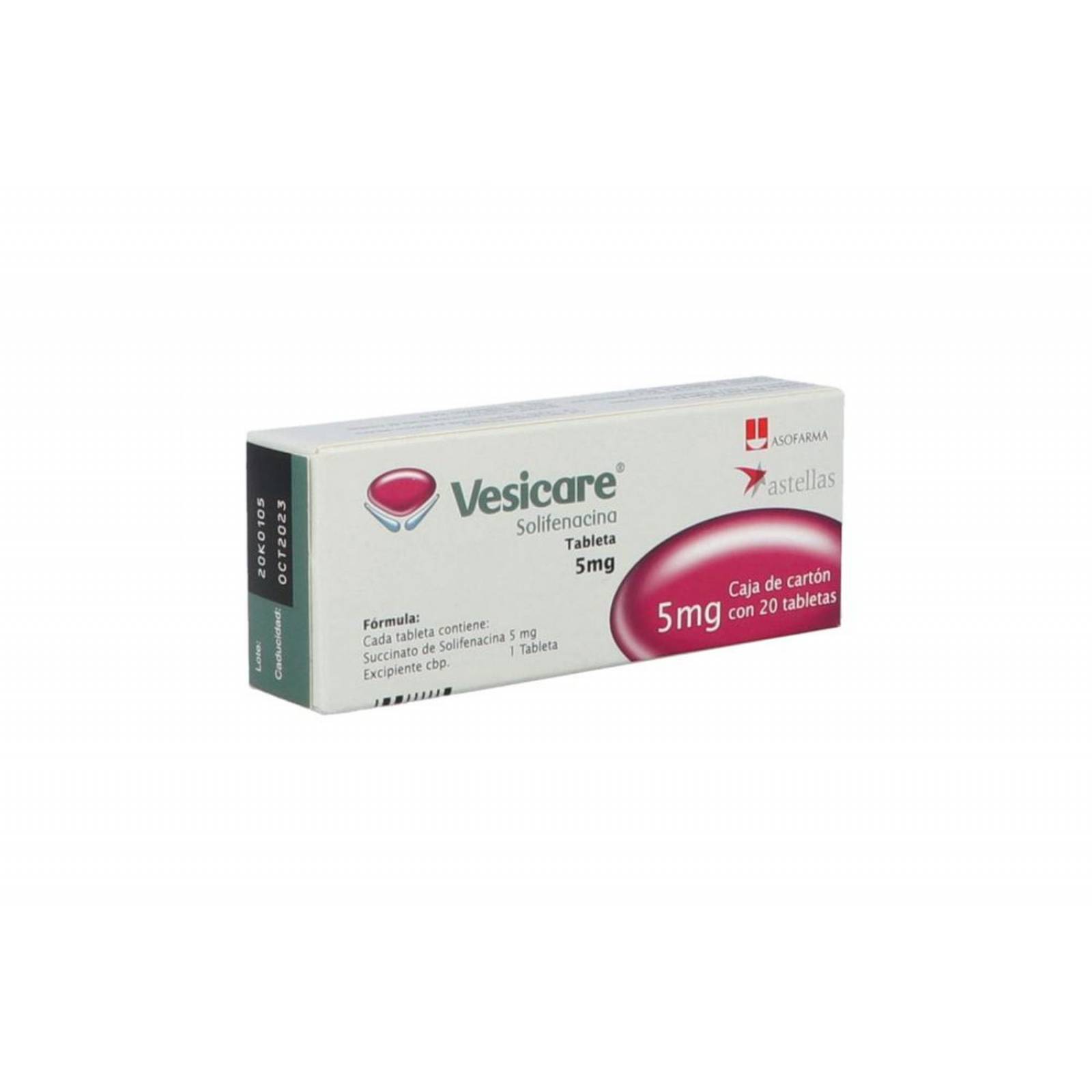 Vesicare 5 mg Caja Con 20 Tabletas 