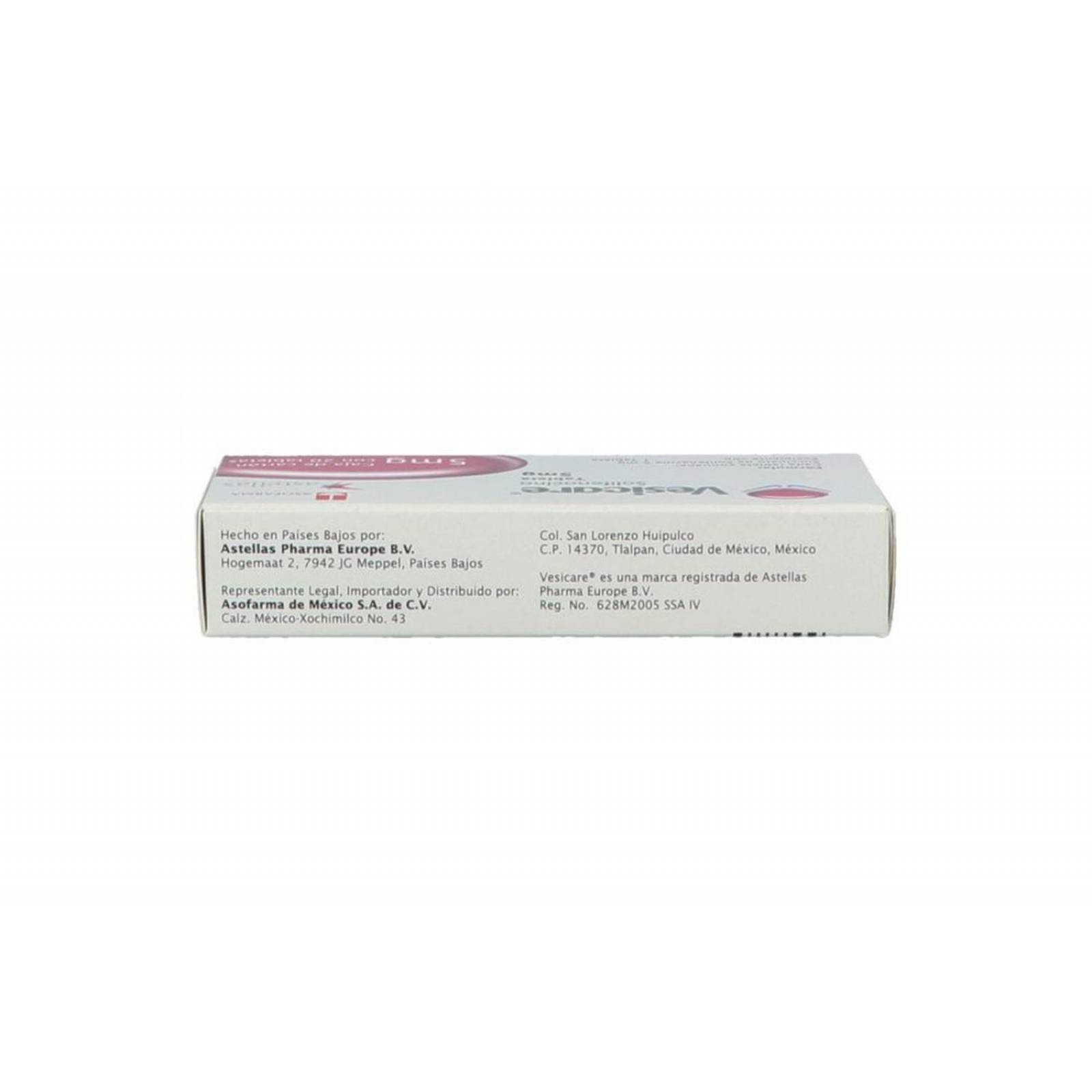 Vesicare 5 mg Caja Con 20 Tabletas 