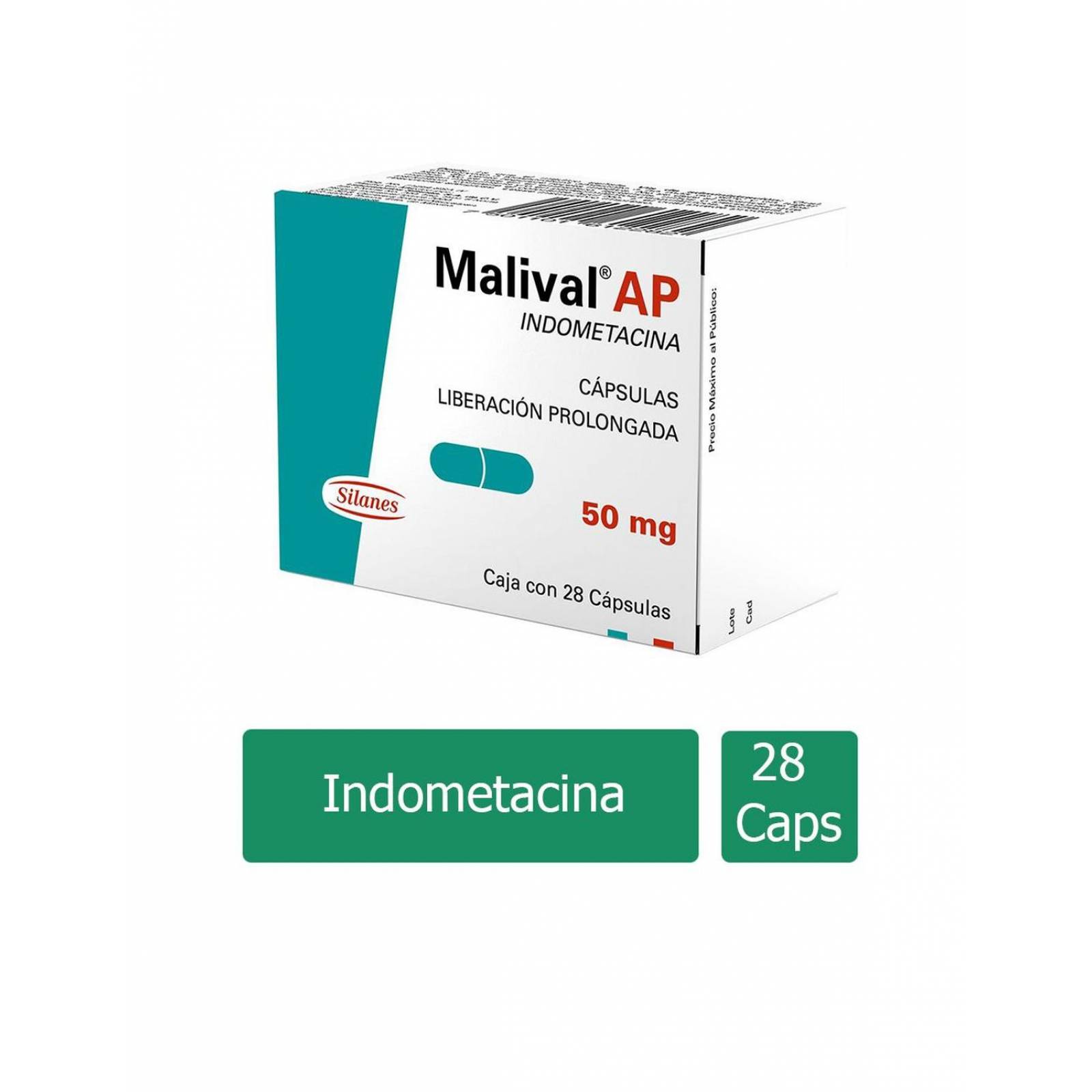 Malival AP 50 mg Caja Con 28 Cápsulas 