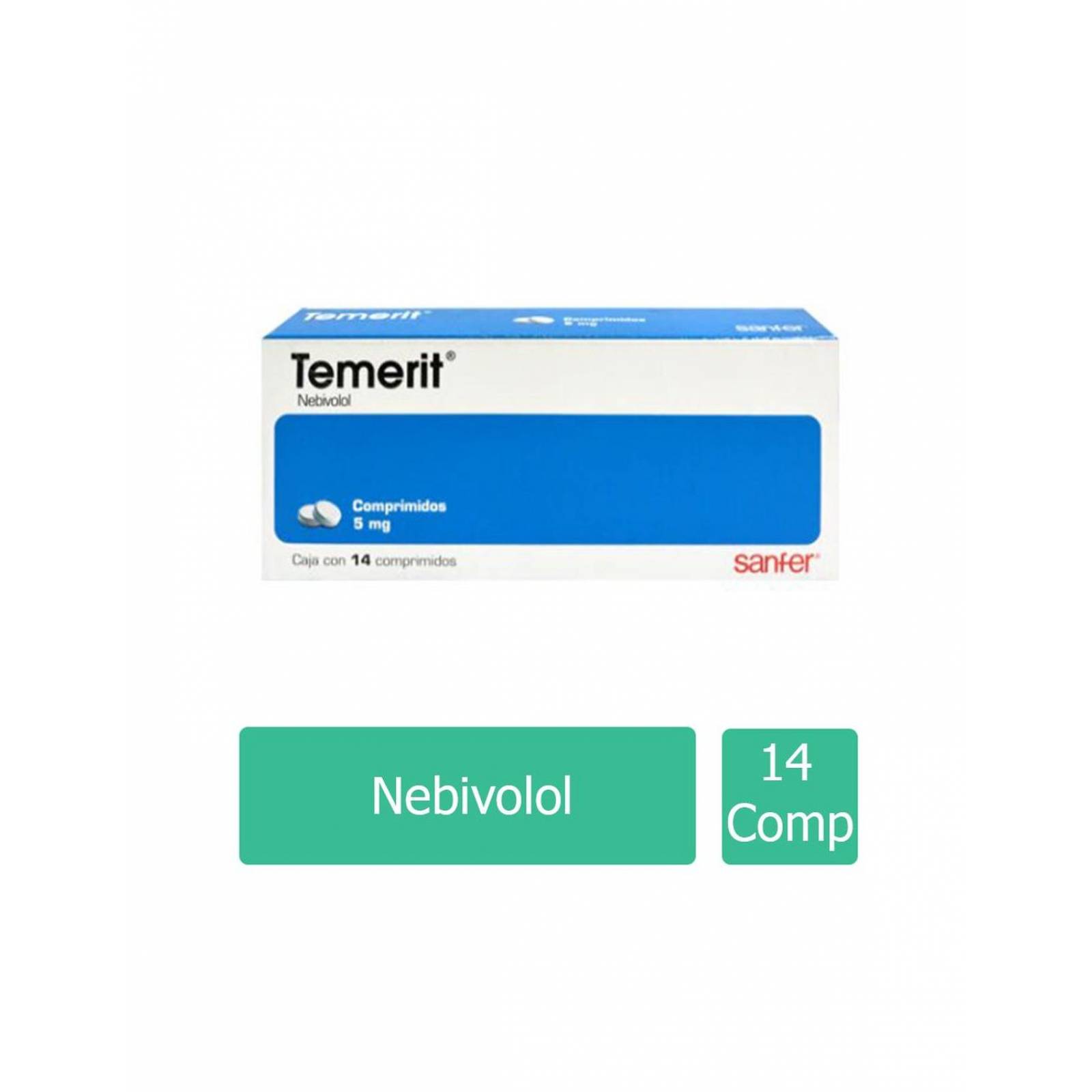 Temerit 5 mg Caja Con 14 Comprimidos 