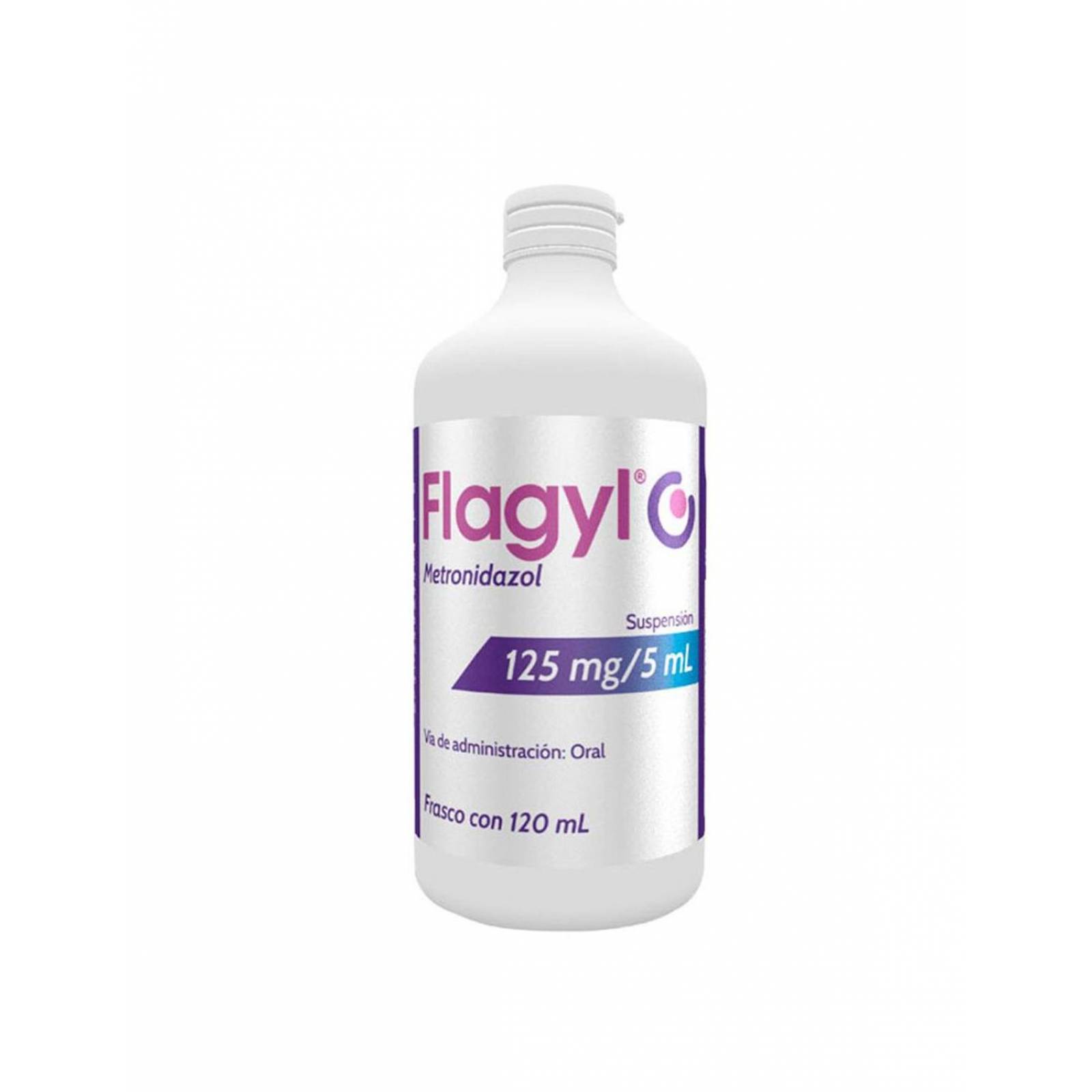 Flagyl Suspensión 125 mg 75 mL Frasco Con 120 mL 