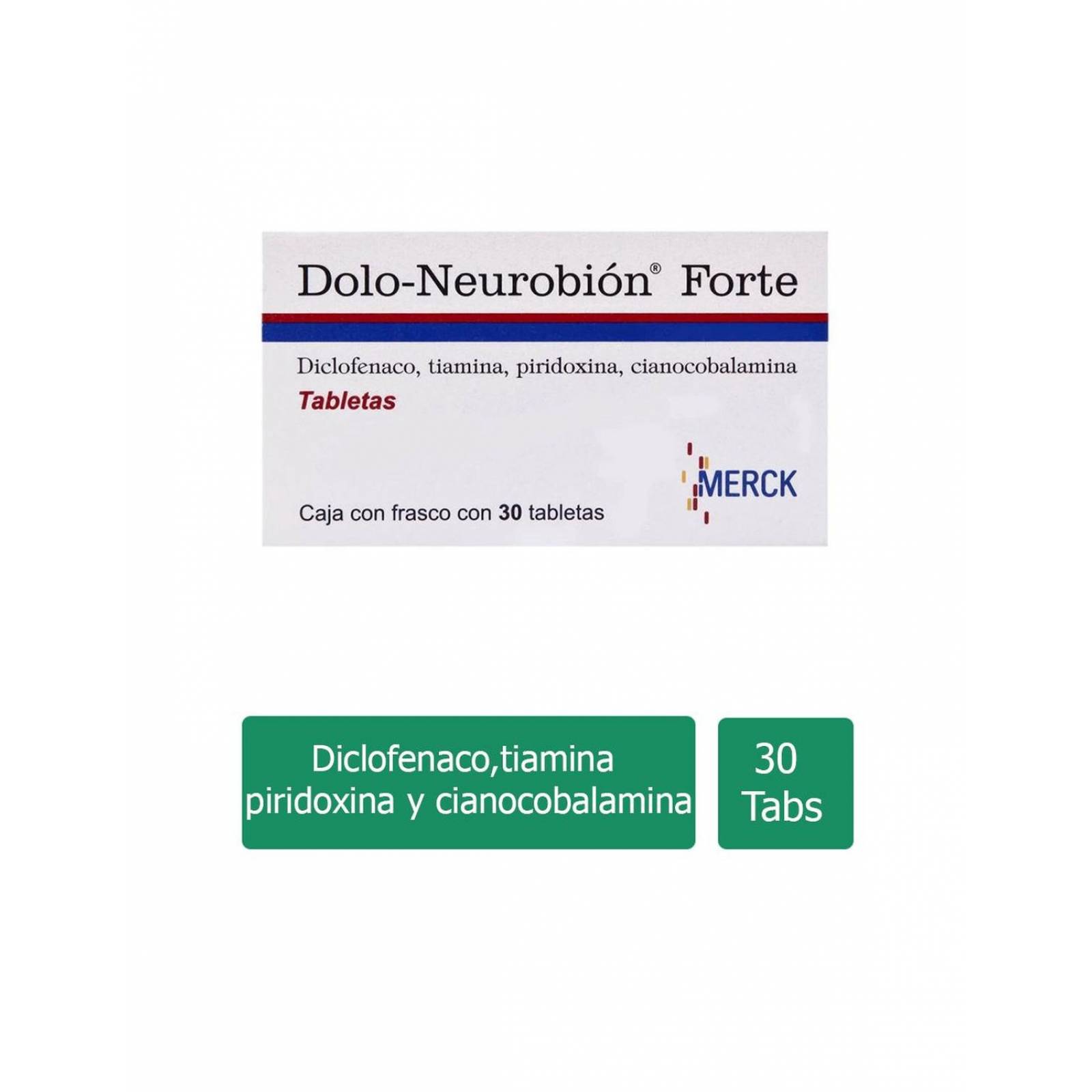 Dolo Neurobión Forte Caja Con Frasco Con 30 Tabletas 