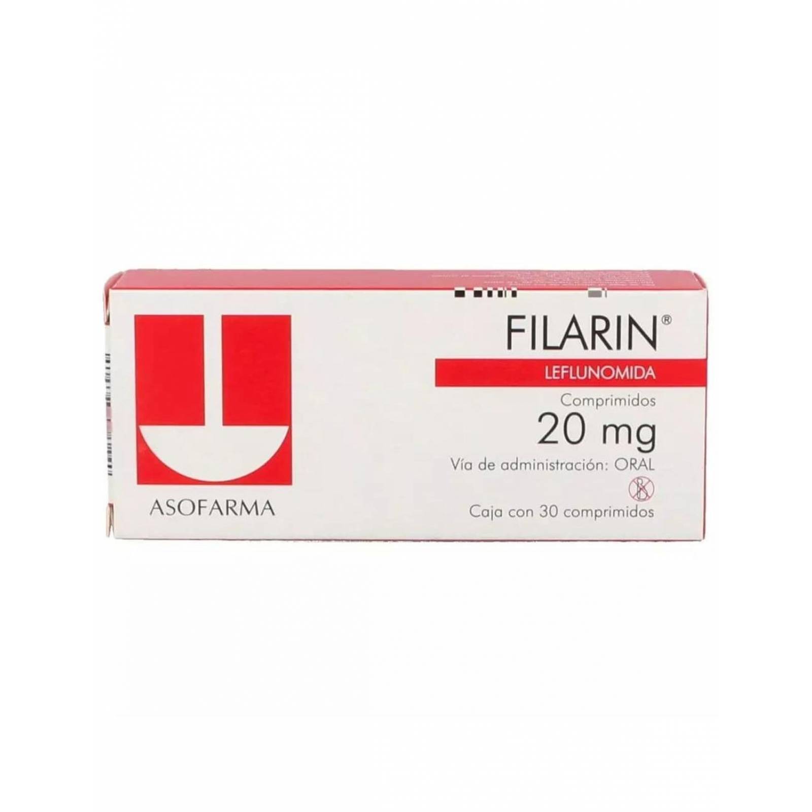 Filarin 20 mg Caja Con 30 Comprimidos 