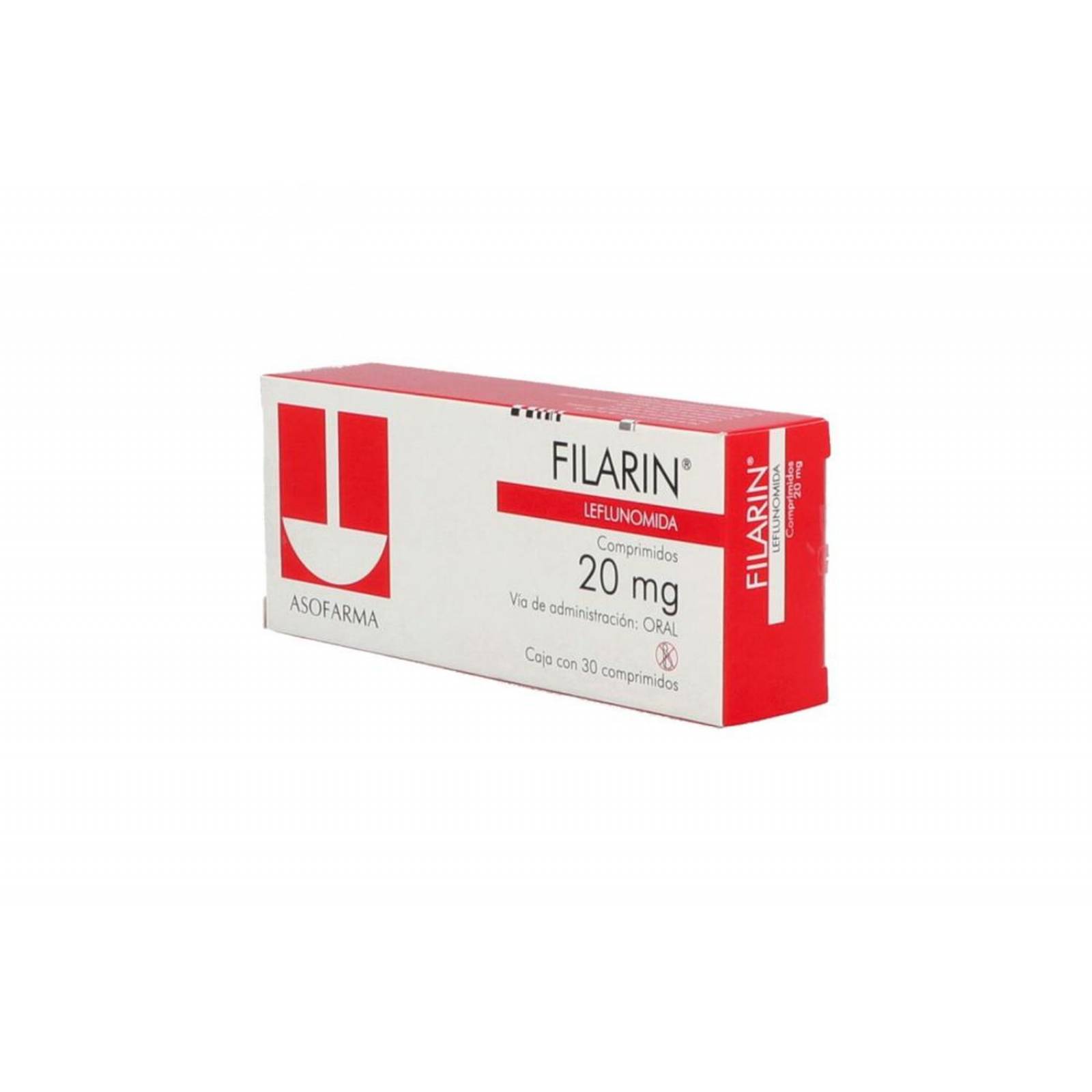 Filarin 20 mg Caja Con 30 Comprimidos 