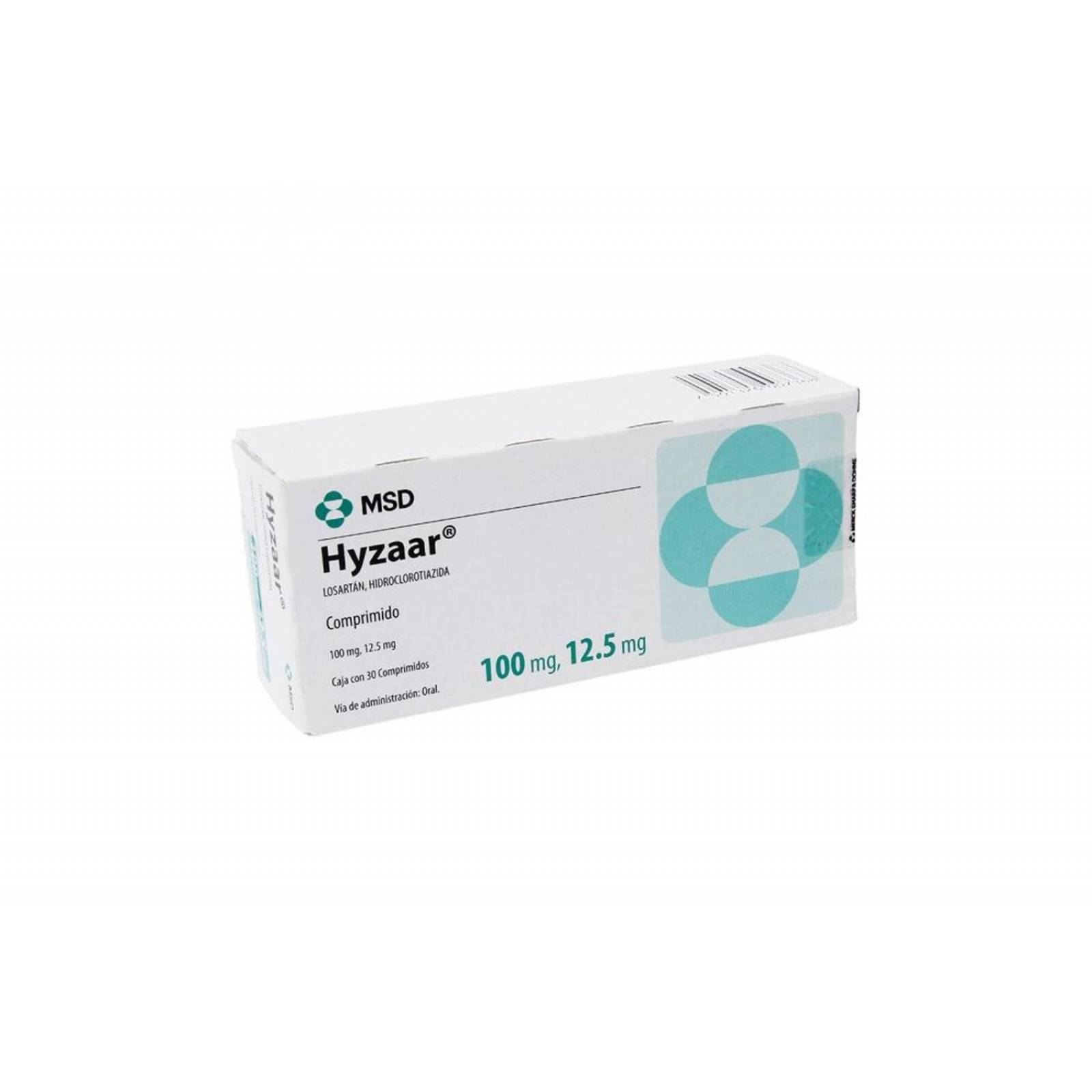 Hyzaar 100/ 12.5 mg Caja Con 30 Comprimidos