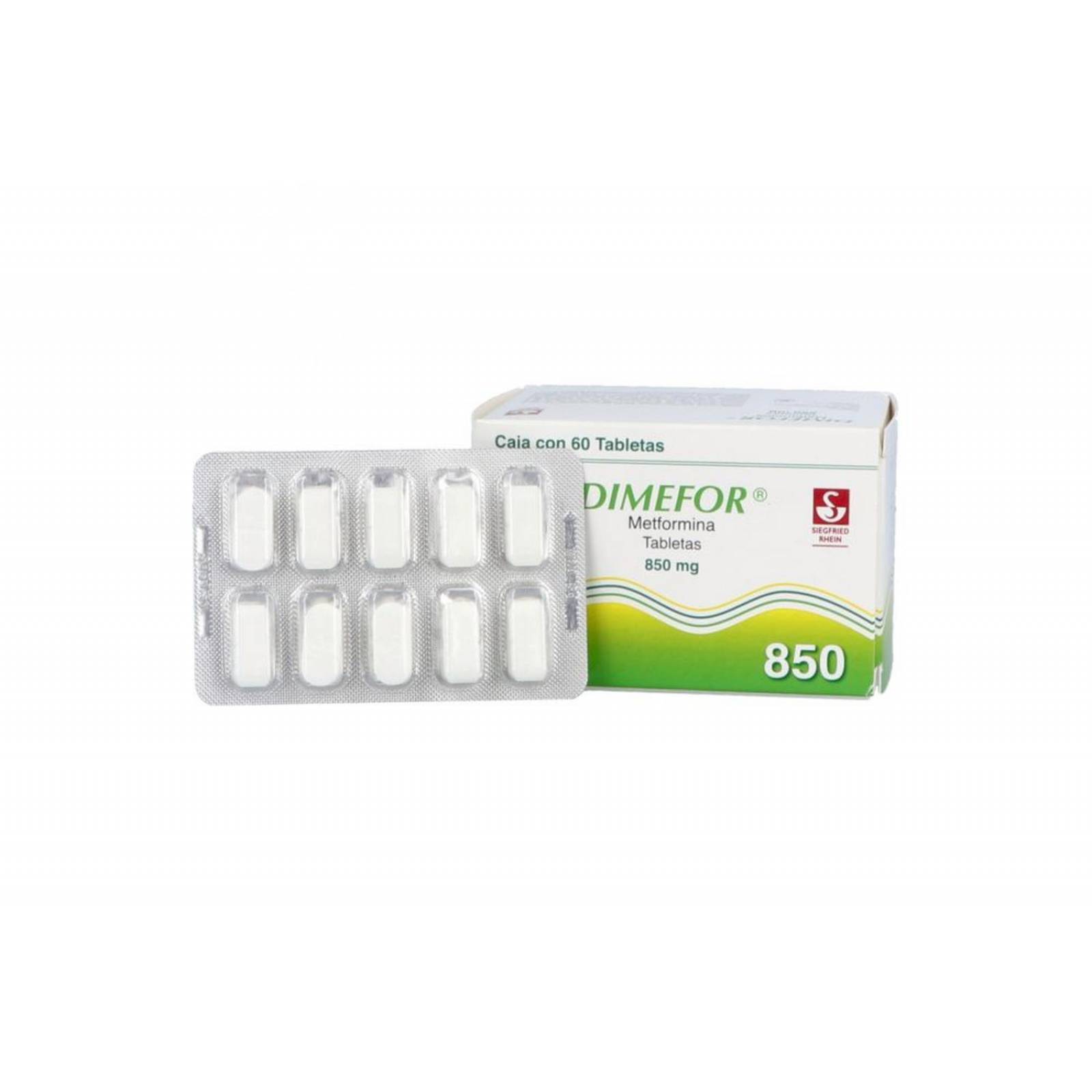 Dimefor 850 mg Caja Con 60 Tabletas 